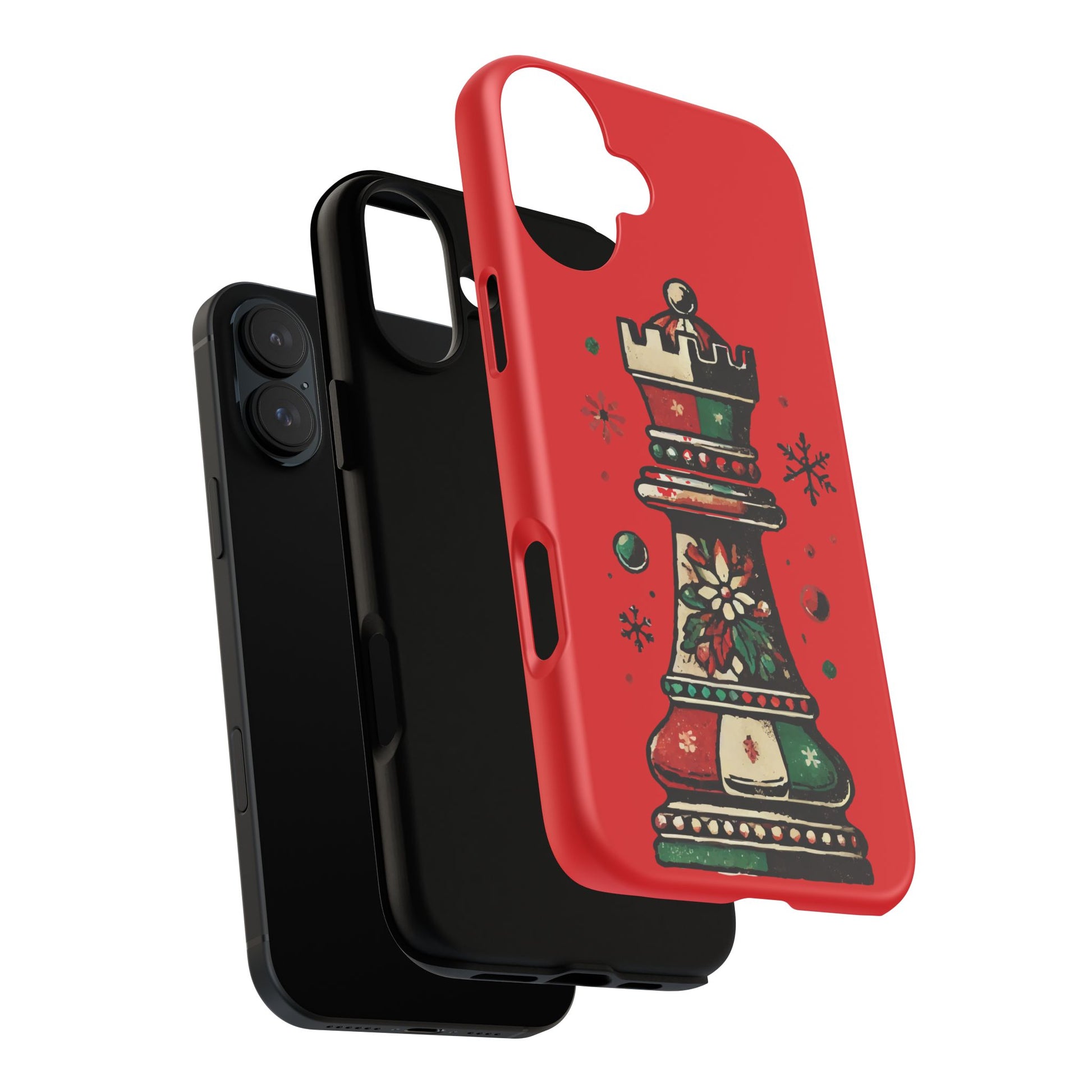 Funda Protectora para Móvil con Diseño de Torre de Ajedrez Vintage Navideño   Phone Case