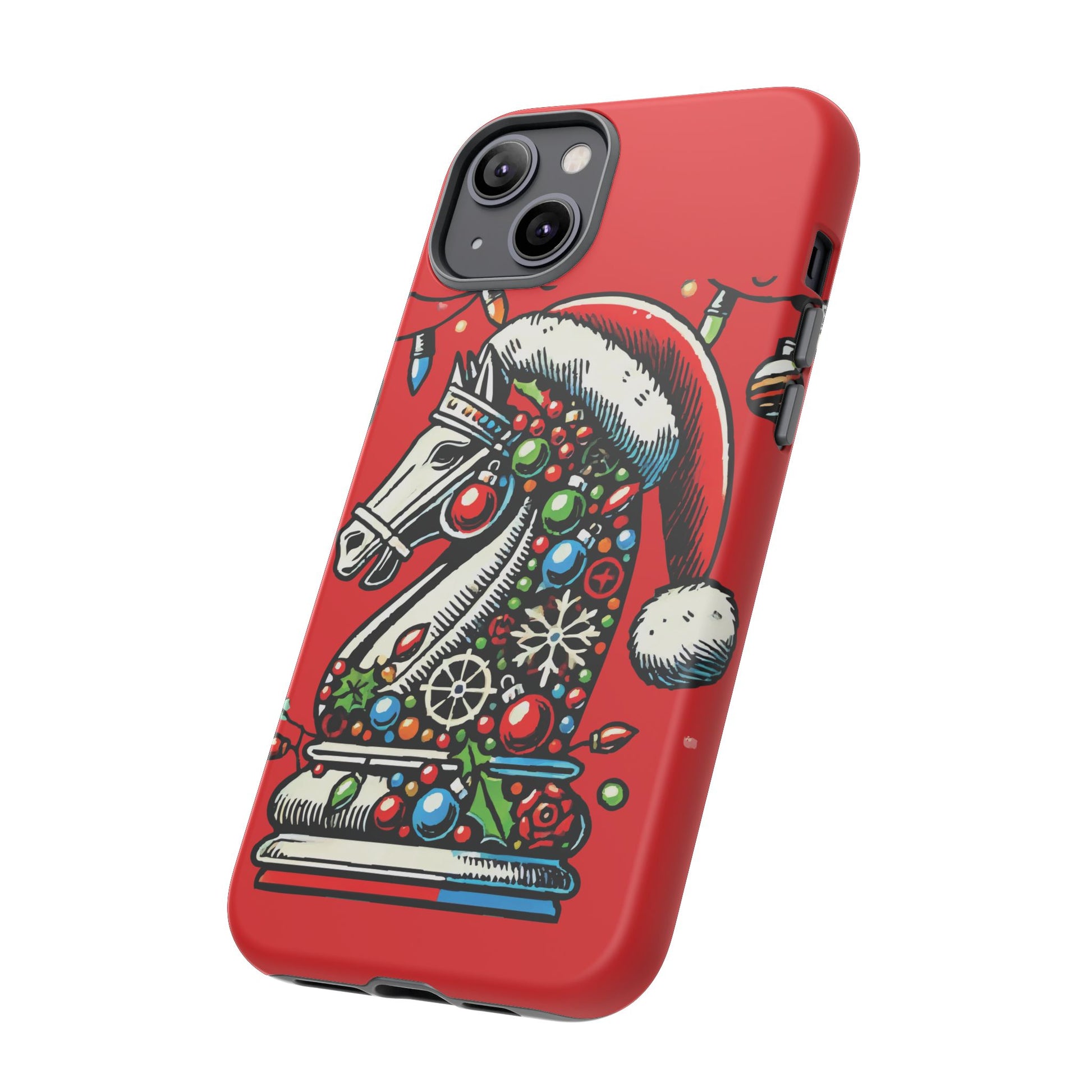 Funda Tough Navidad - Caballo Ajedrez Pop Art para iPhone, Samsung y Pixel   Phone Case