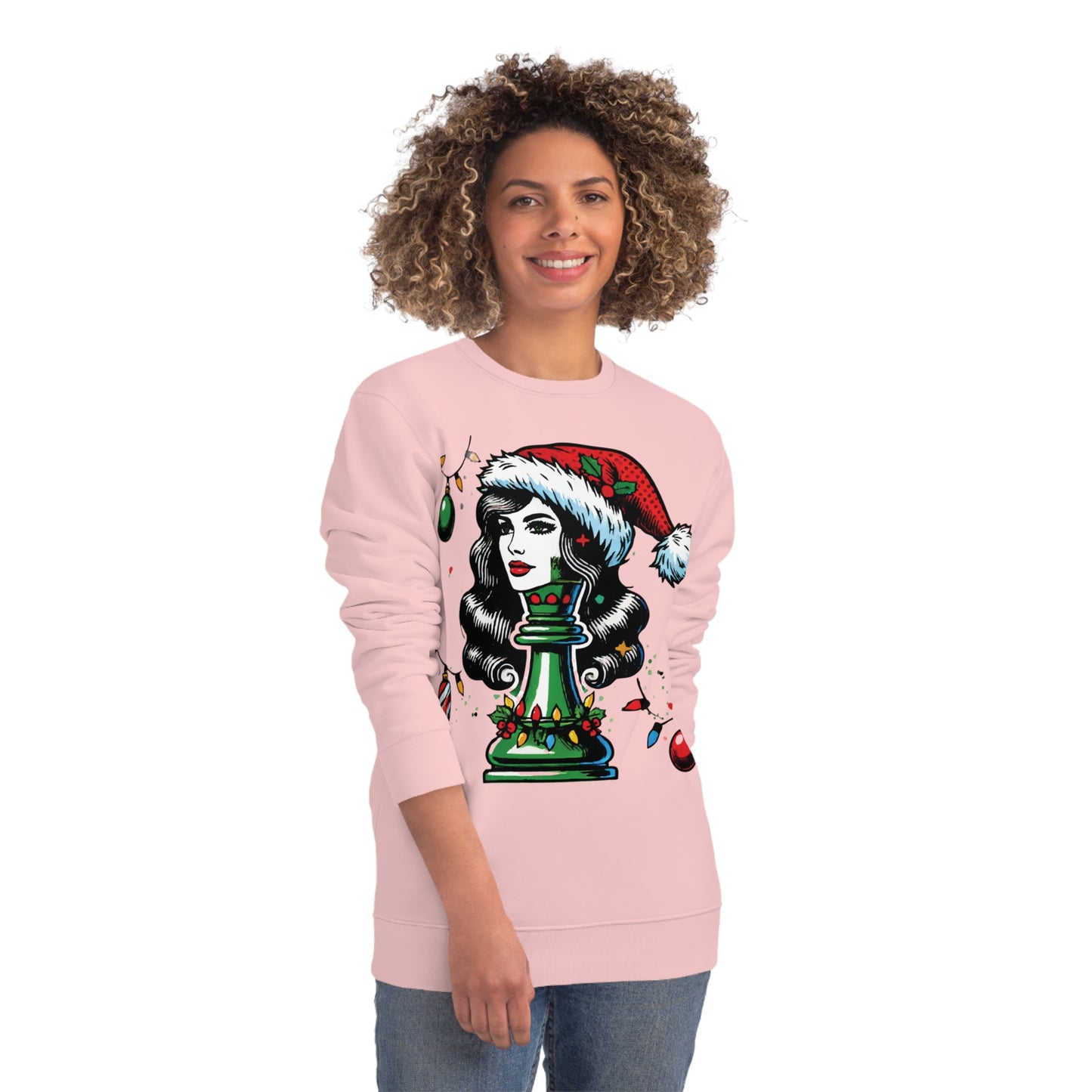 Sudadera Unisex Changer - Diseño Reina en Pop Art Estilo Navideño   Sweatshirt