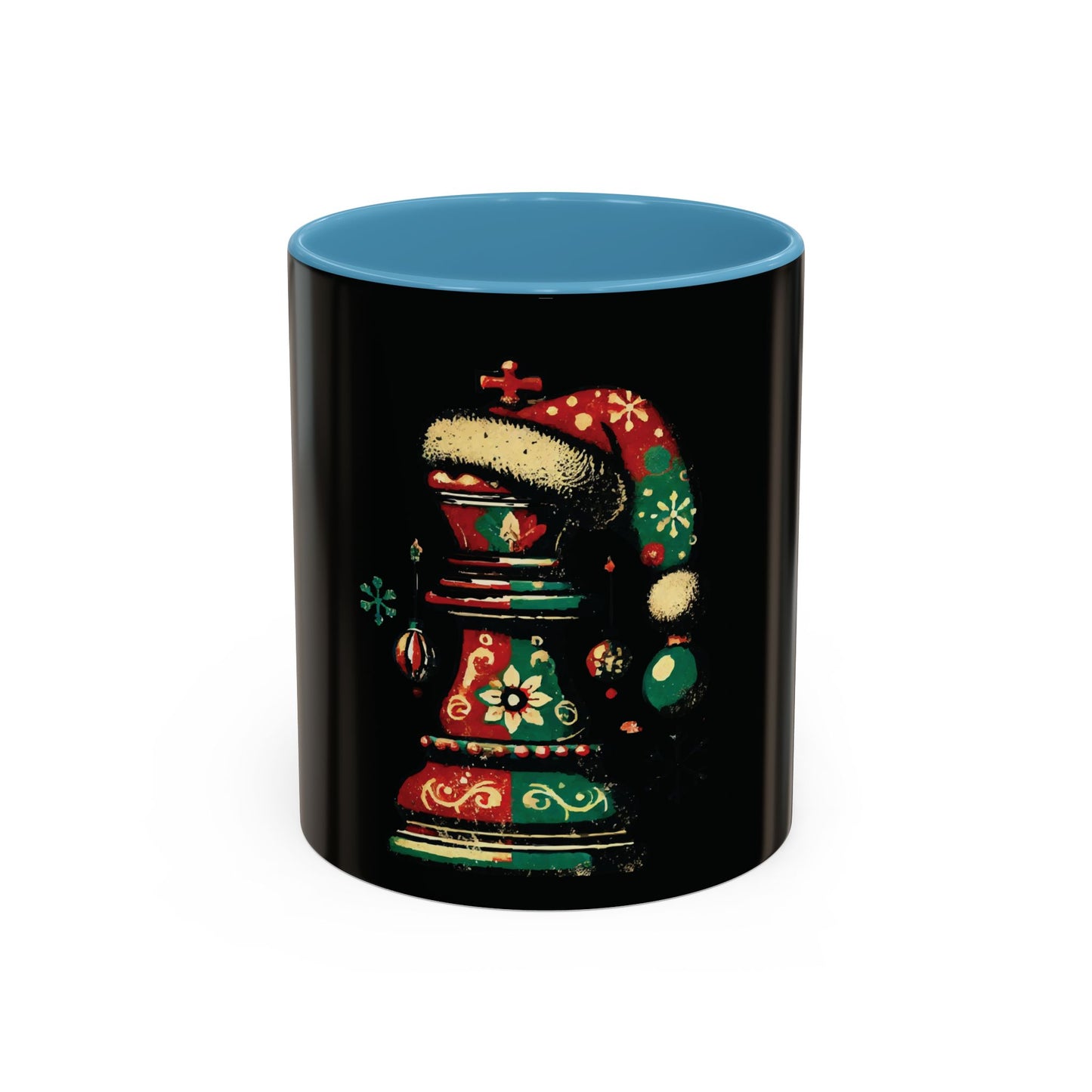 Taza Vintage Rey de Ajedrez Navideño – 11oz y 15oz, Estilo Retro Elegante   Mug  15.00 11oz-Light-Blue