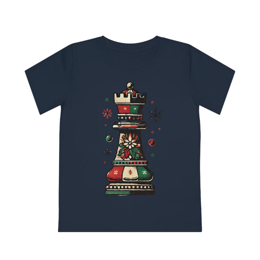 Camiseta Infantil Torre de Ajedrez Vintage Navidad - Algodón Orgánico   Kids clothes  27.00 French-Navy-12-14-Years