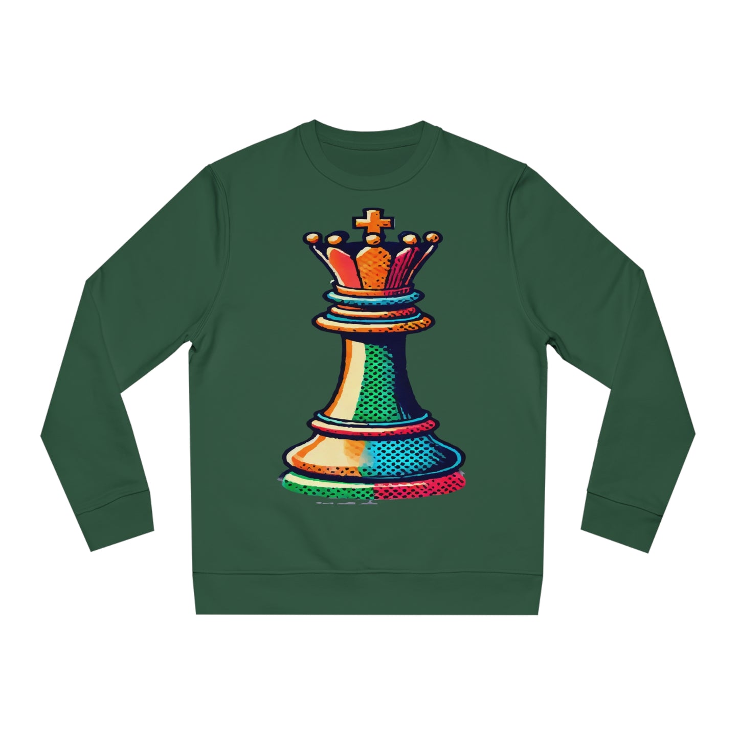 “Sudadera Unisex Rey de Ajedrez – Estilo Pop Art y Algodón Orgánico”   Sweatshirt  72.00 Bottle-Green-2XL