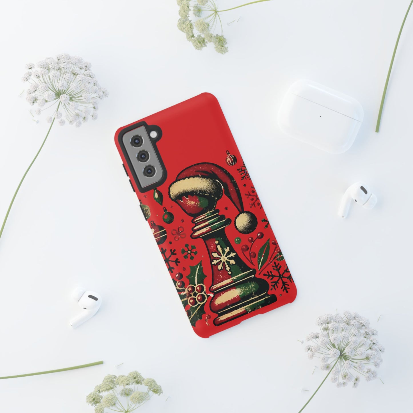 Fundas Tough para Móvil - Alfil Vintage Navideño, Doble Protección   Phone Case