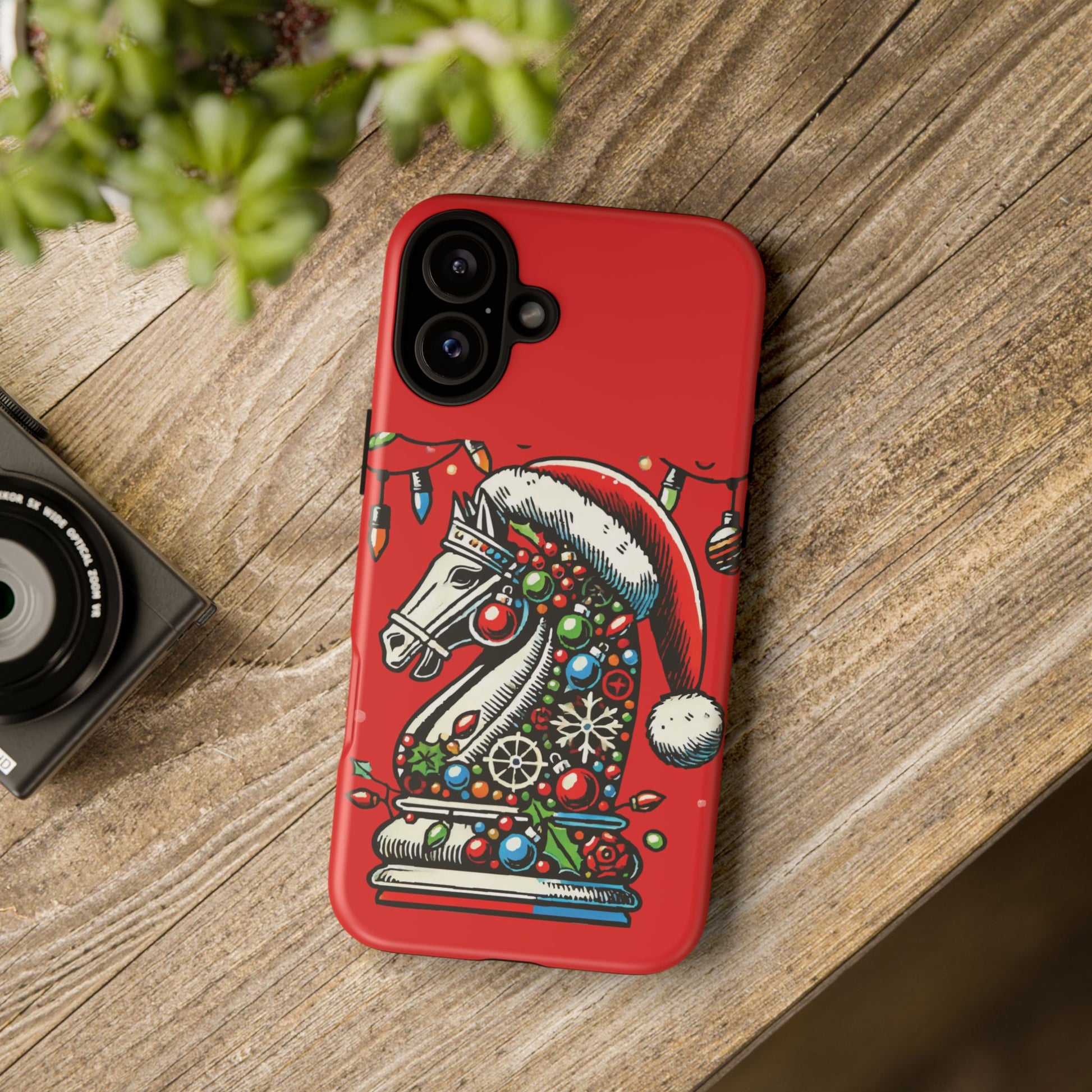 Funda Tough Navidad - Caballo Ajedrez Pop Art para iPhone, Samsung y Pixel   Phone Case