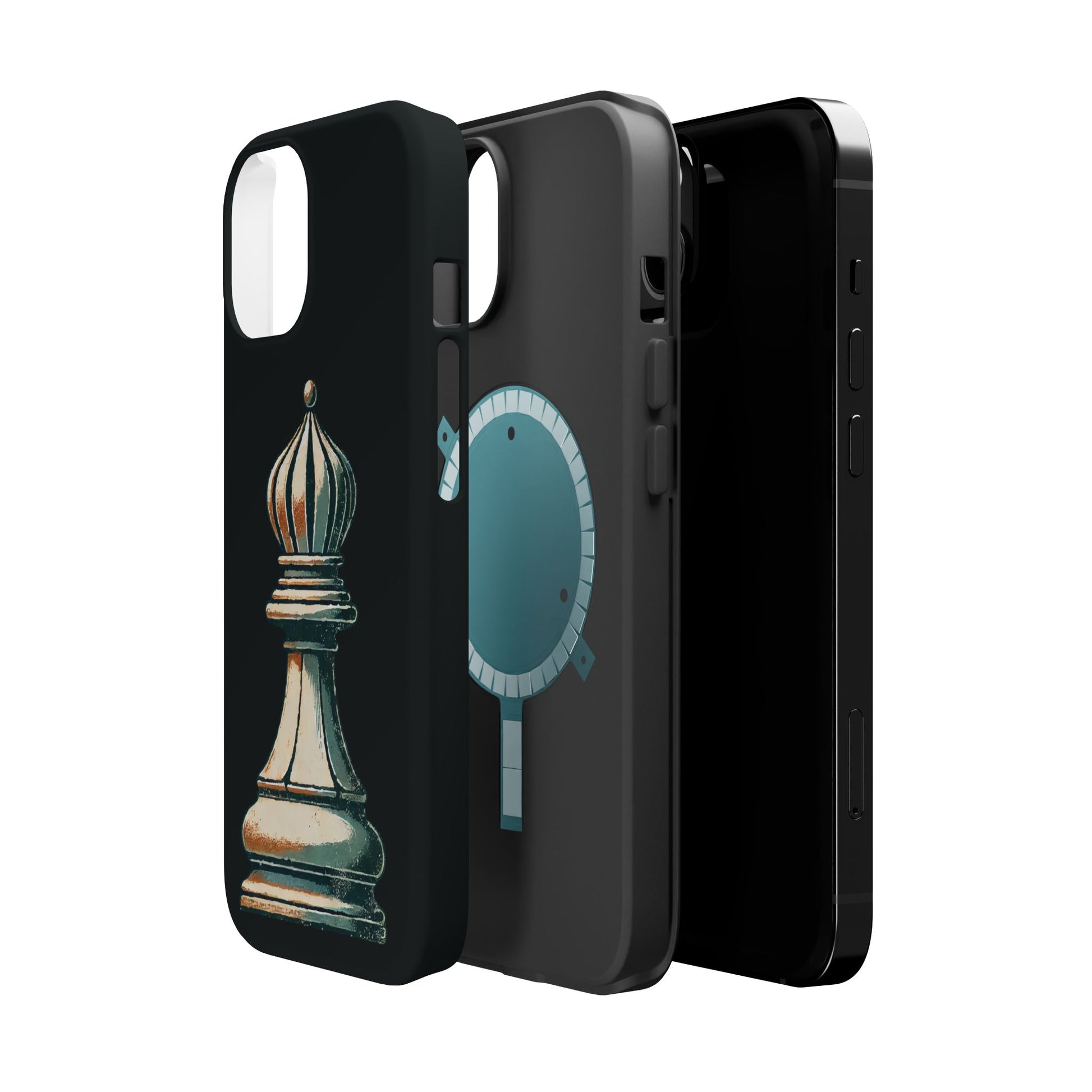 “Funda Magnética Alfil de Ajedrez – Protección Premium y Estilo Vintage   Phone Case