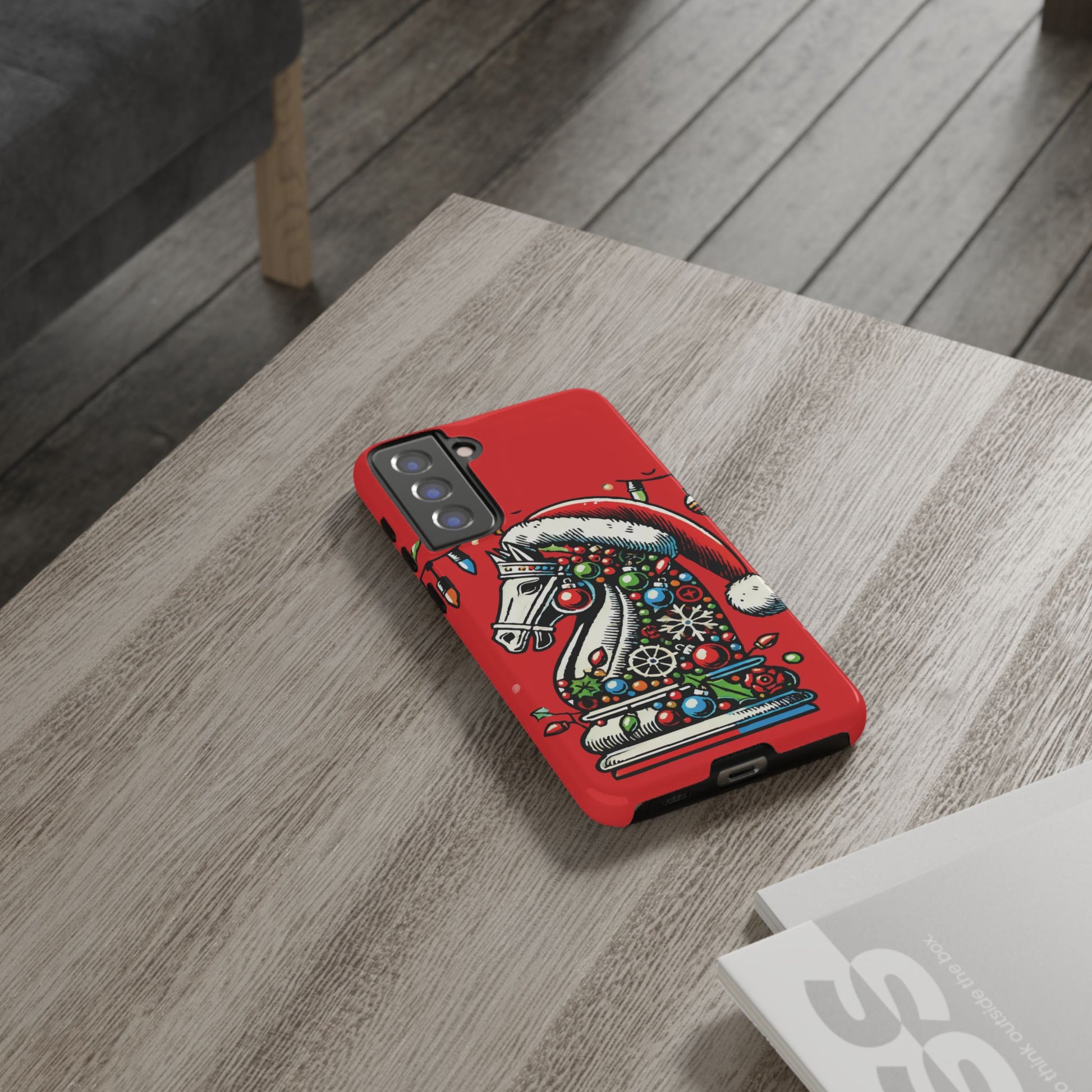 Funda Tough Navidad - Caballo Ajedrez Pop Art para iPhone, Samsung y Pixel   Phone Case