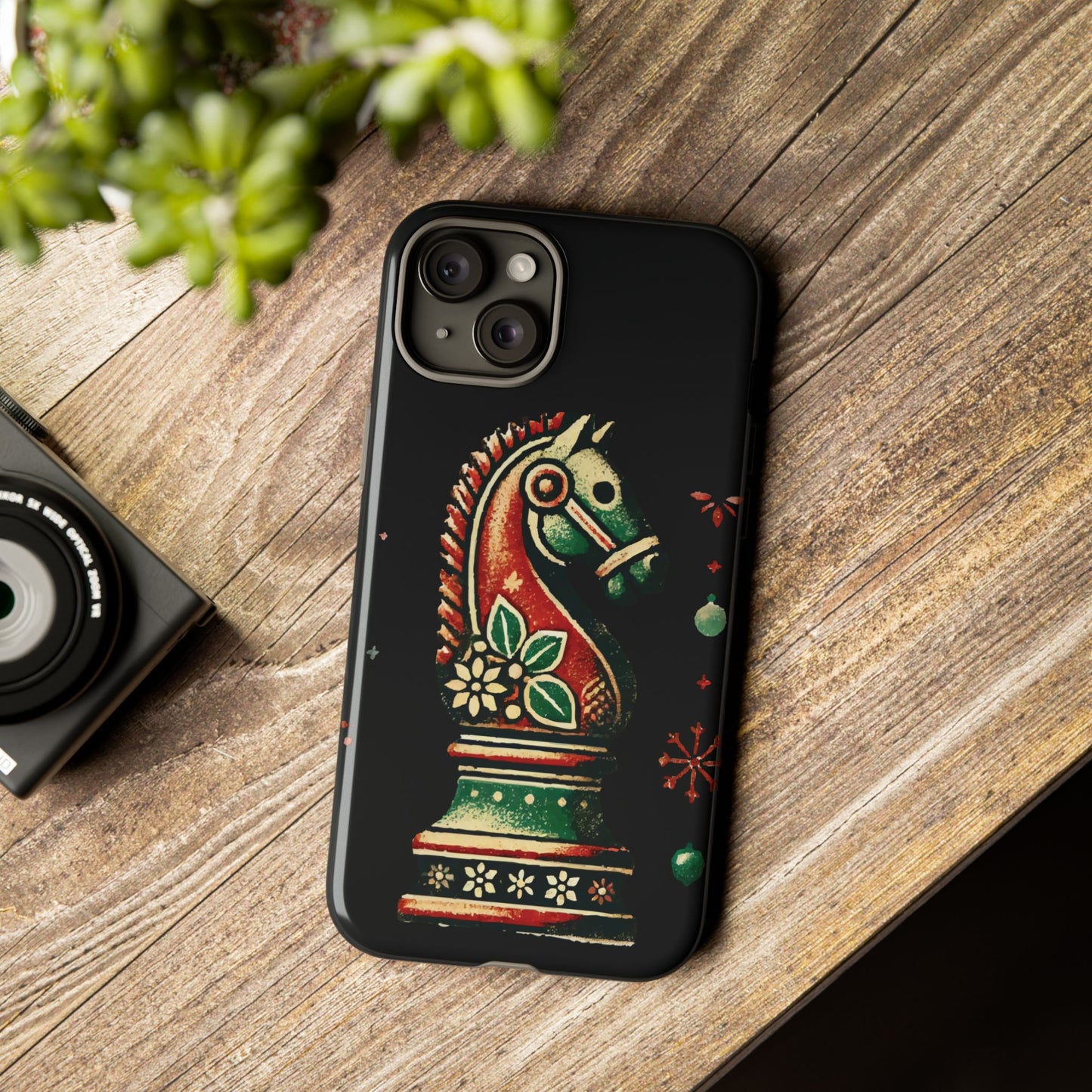 Funda Tough Case Vintage Caballo de Ajedrez – Estilo Navideño   Phone Case