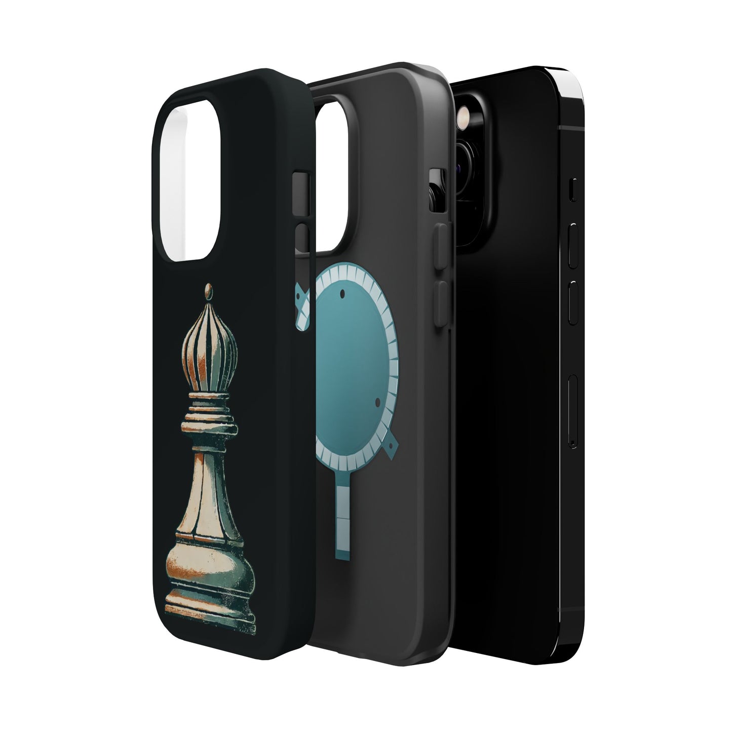 “Funda Magnética Alfil de Ajedrez – Protección Premium y Estilo Vintage   Phone Case