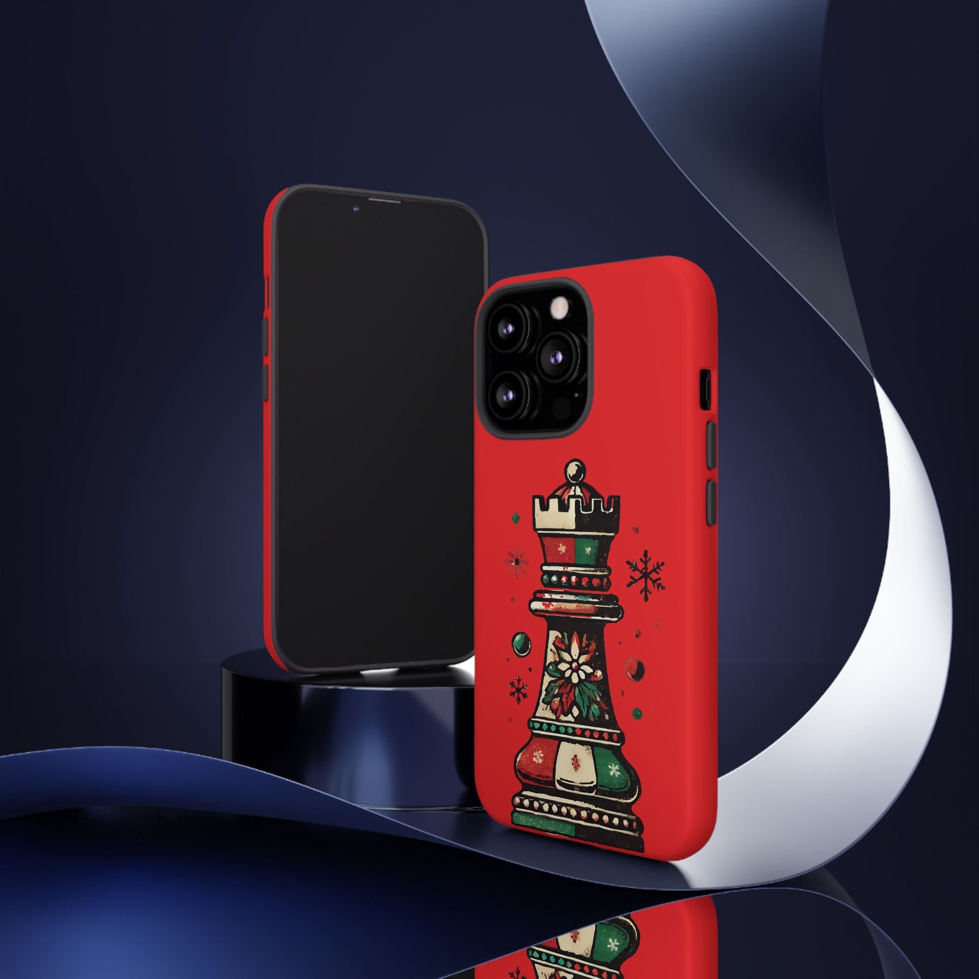 Funda Protectora para Móvil con Diseño de Torre de Ajedrez Vintage Navideño   Phone Case