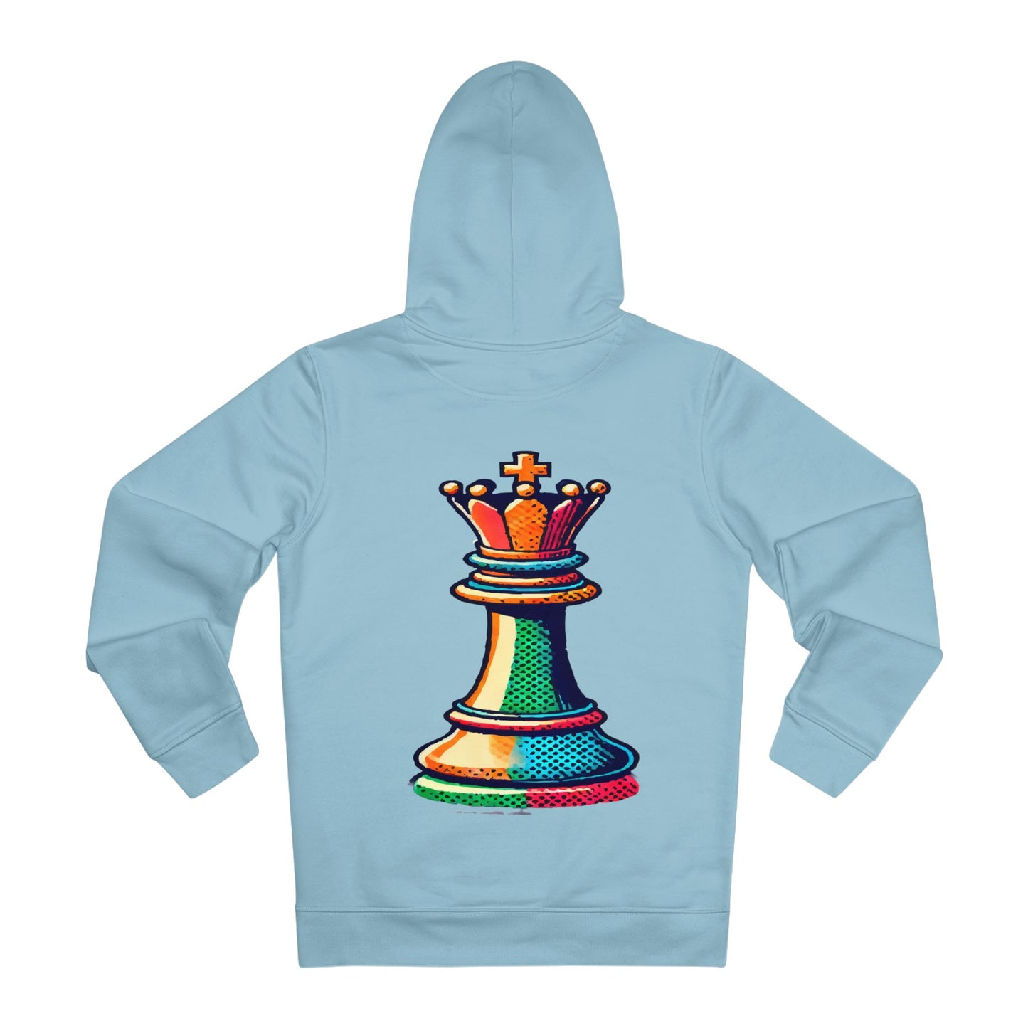 “Hoodie Unisex Rey de Ajedrez – Diseño Pop Art y Comodidad Total”   Hoodie  72.00 Sky-Blue-3XL