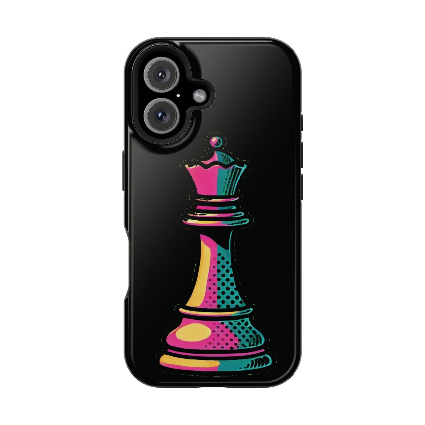 “Funda Magnética Reina de Ajedrez – Protección Doble Capa y Pop Art”   Phone Case  27.00 iPhone-16-Glossy