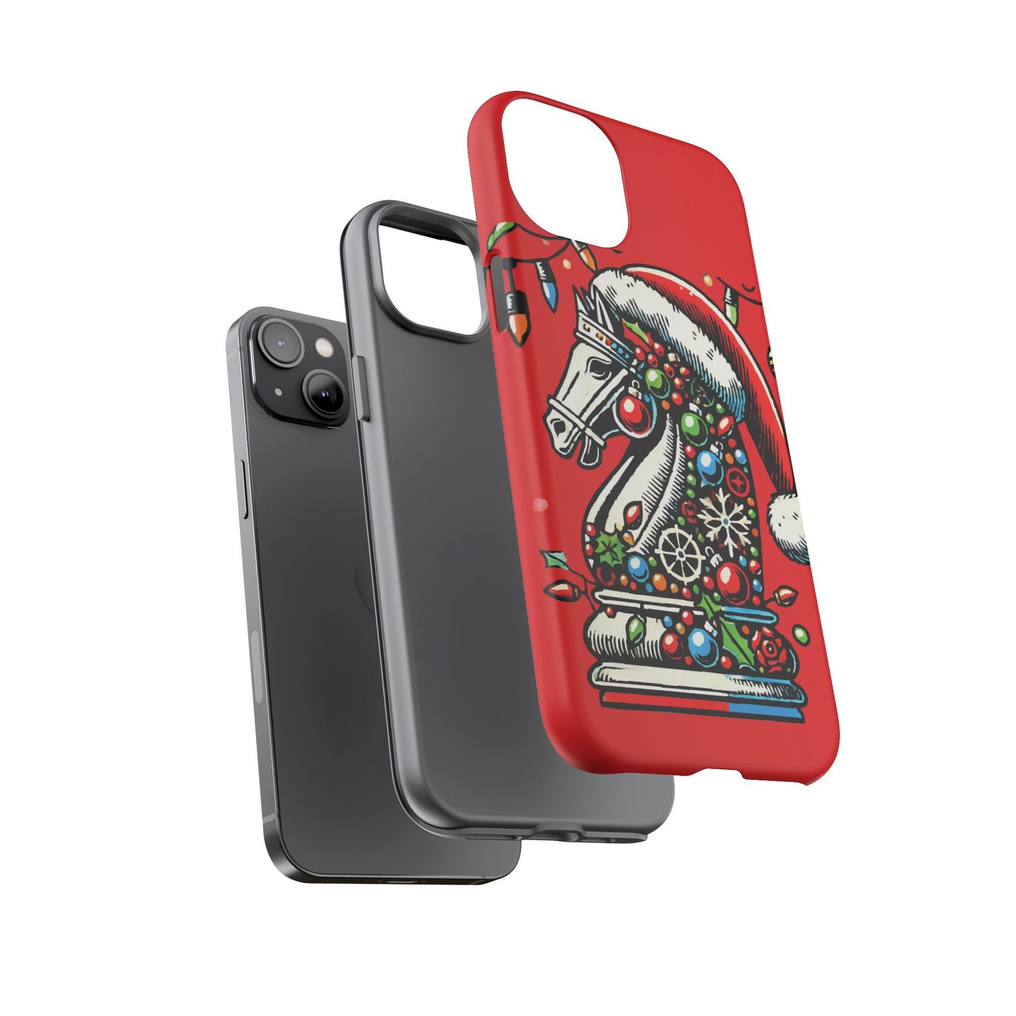 Funda Tough Navidad - Caballo Ajedrez Pop Art para iPhone, Samsung y Pixel   Phone Case