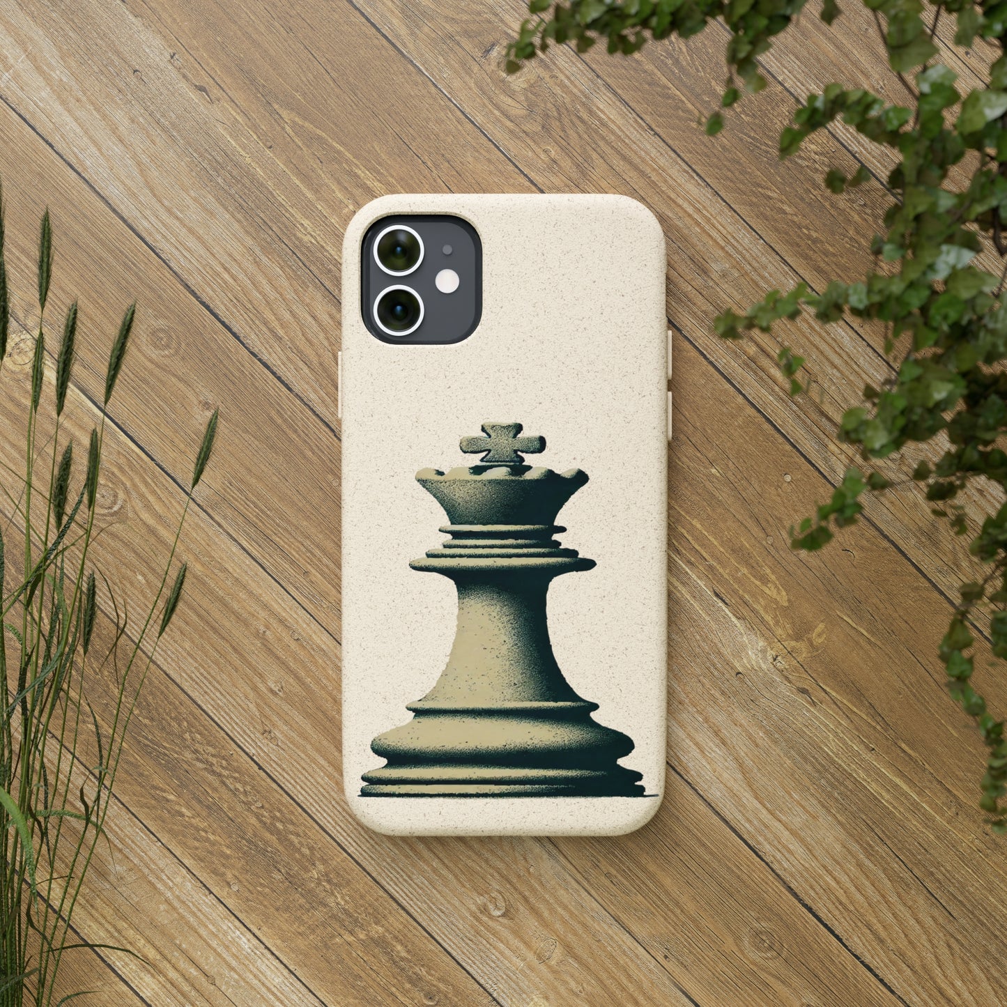 “Funda Biodegradable Rey de Ajedrez – Estilo Vintage y Sostenible”   Phone Case