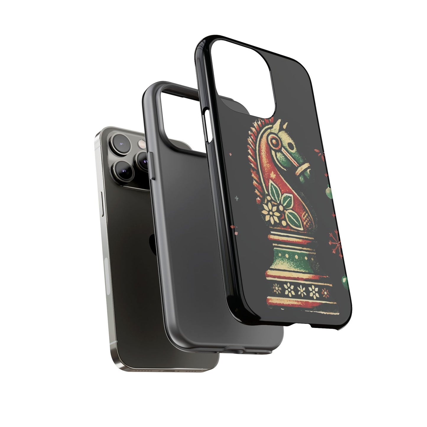 Funda Tough Case Vintage Caballo de Ajedrez – Estilo Navideño   Phone Case