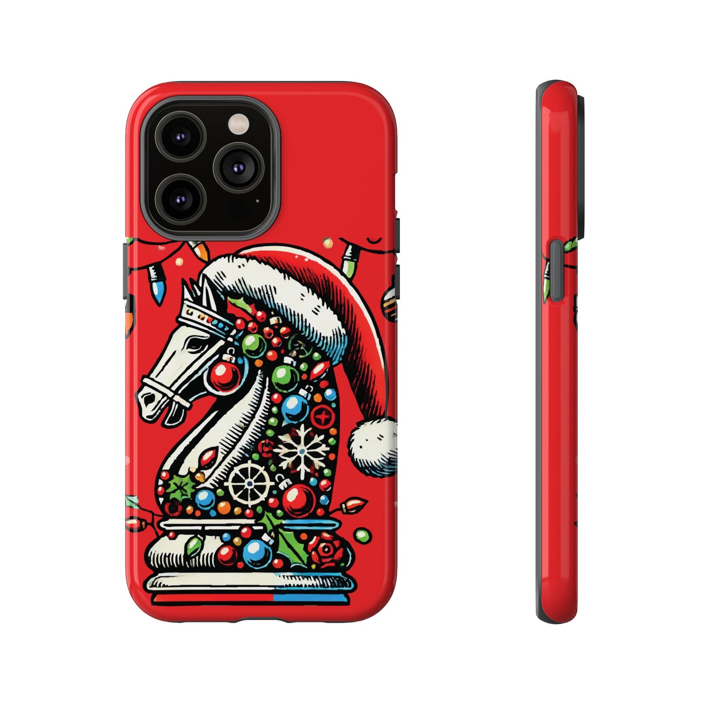 Funda Tough Navidad - Caballo Ajedrez Pop Art para iPhone, Samsung y Pixel   Phone Case  24.00 iPhone-14-Pro-Max-Glossy