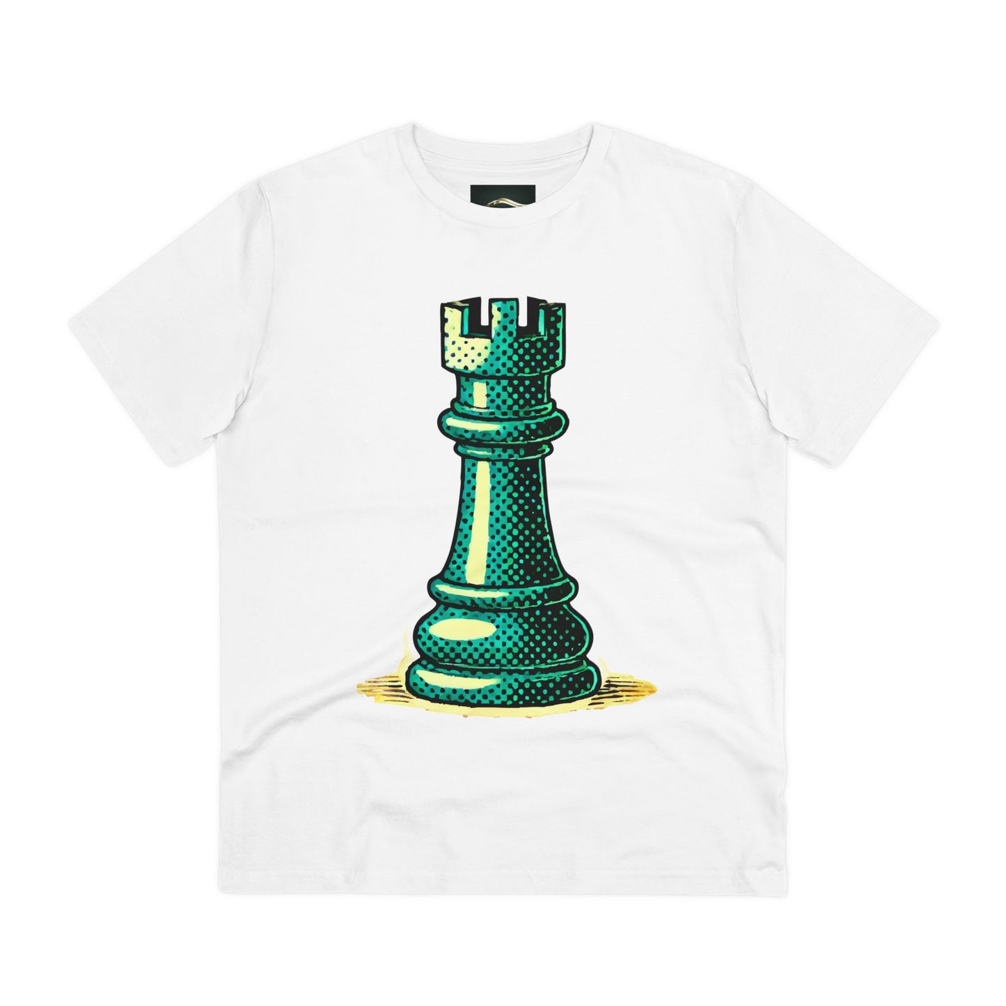 Chess Tower Organic cotton T-shirt   T-Shirt  39.00 White-5XL