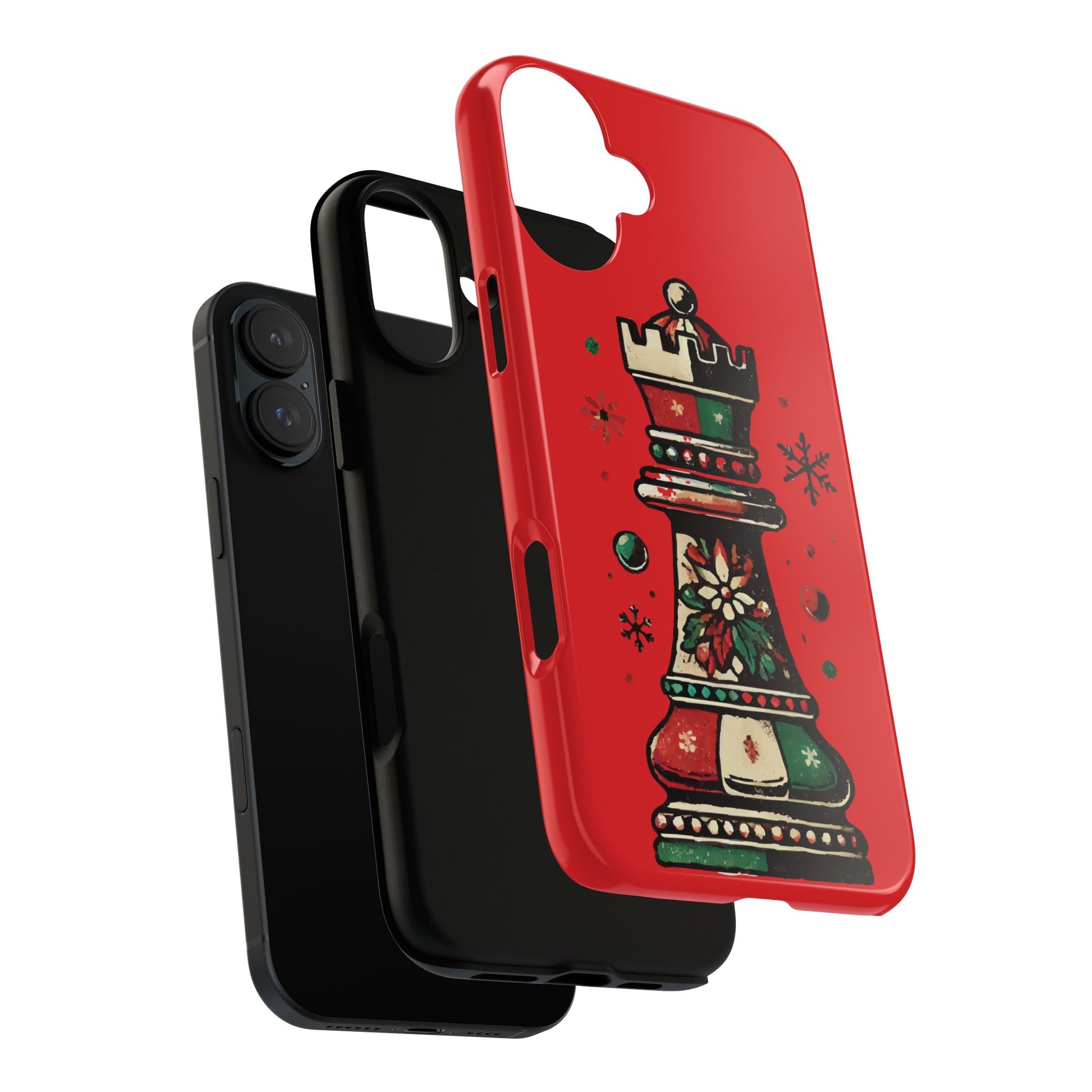 Funda Protectora para Móvil con Diseño de Torre de Ajedrez Vintage Navideño   Phone Case