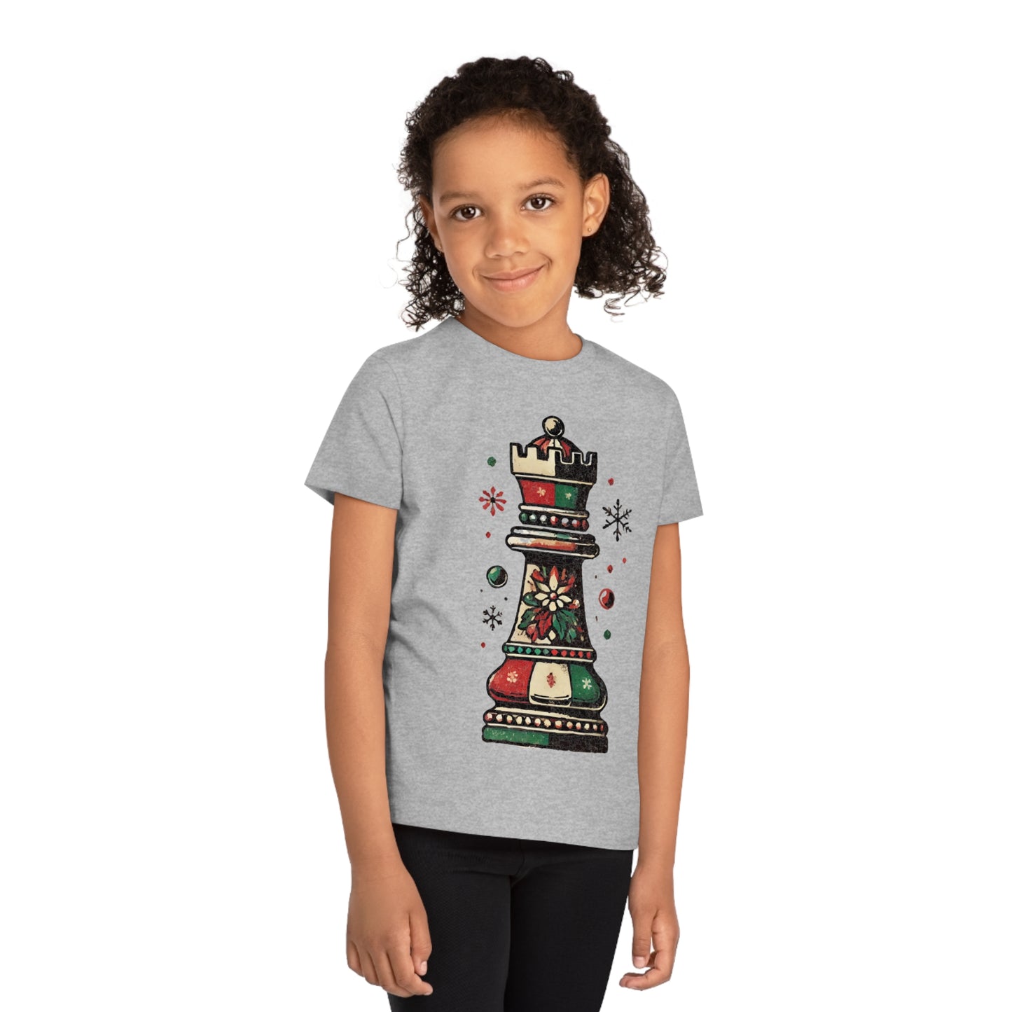 Camiseta Infantil Torre de Ajedrez Vintage Navidad - Algodón Orgánico   Kids clothes