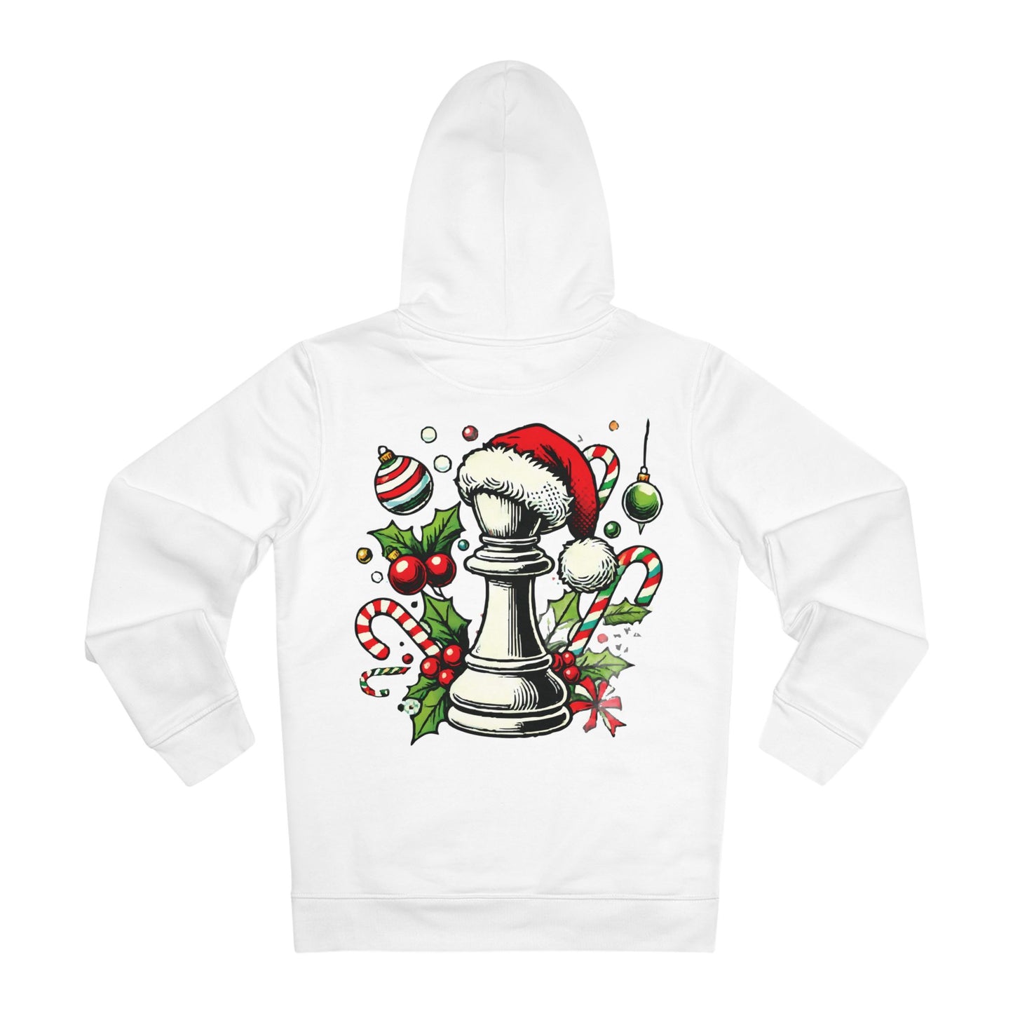 Hoodie Cruiser Unisex Alfil Navidad - Estilo Pop Art y Confort Eco-Friendly   Hoodie  72.00 White-5XL