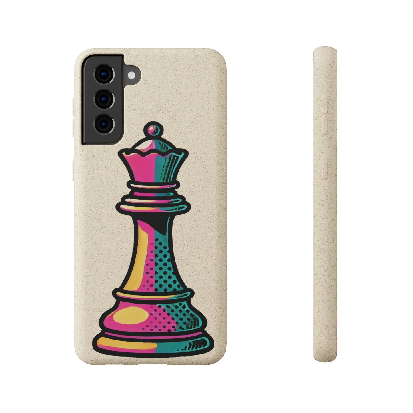 “Funda Biodegradable Reina de Ajedrez – Diseño Pop Art y Carga Inalámbrica”   Phone Case  33.00 Samsung-Galaxy-S21-Plus-with-gift-packaging