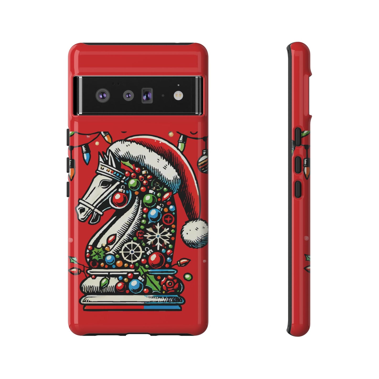 Funda Tough Navidad - Caballo Ajedrez Pop Art para iPhone, Samsung y Pixel   Phone Case  24.00 Google-Pixel-6-Pro-Glossy