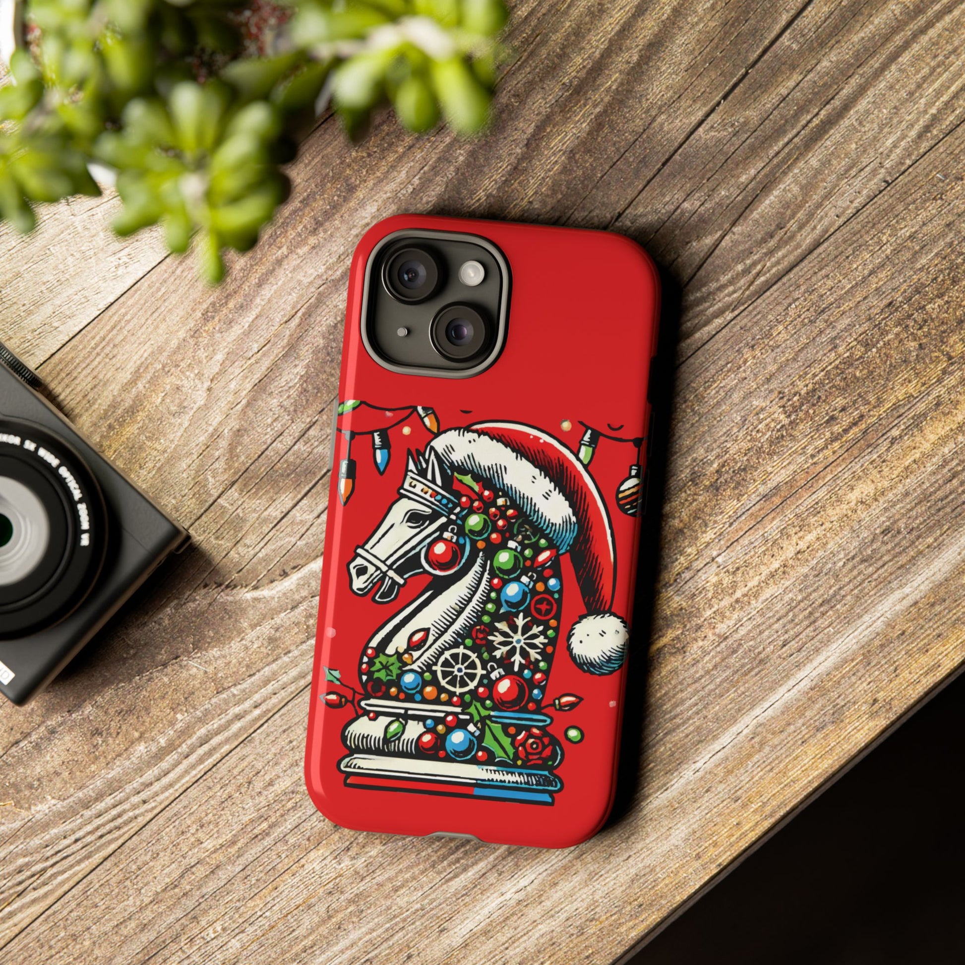 Funda Tough Navidad - Caballo Ajedrez Pop Art para iPhone, Samsung y Pixel   Phone Case