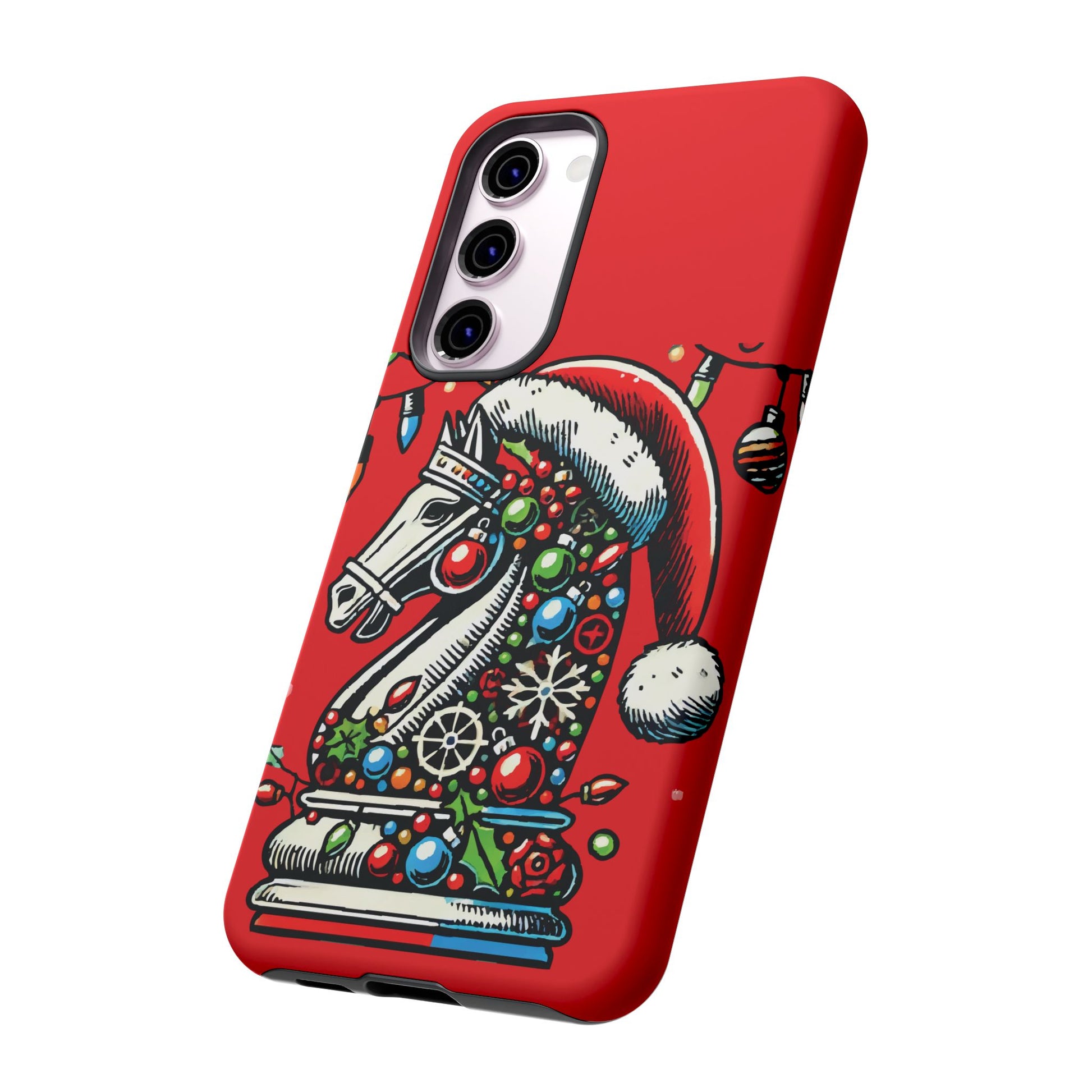 Funda Tough Navidad - Caballo Ajedrez Pop Art para iPhone, Samsung y Pixel   Phone Case