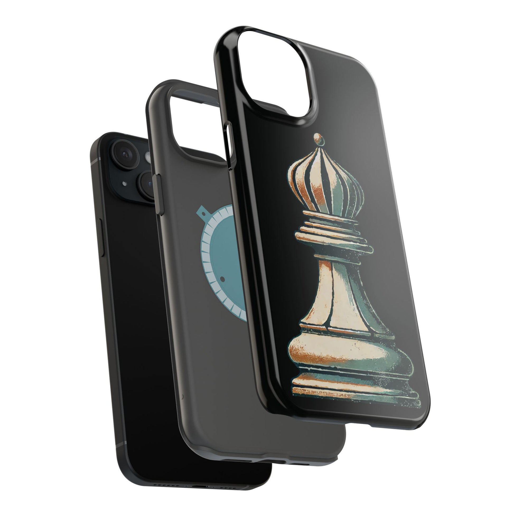 “Funda Magnética Alfil de Ajedrez – Protección Premium y Estilo Vintage   Phone Case