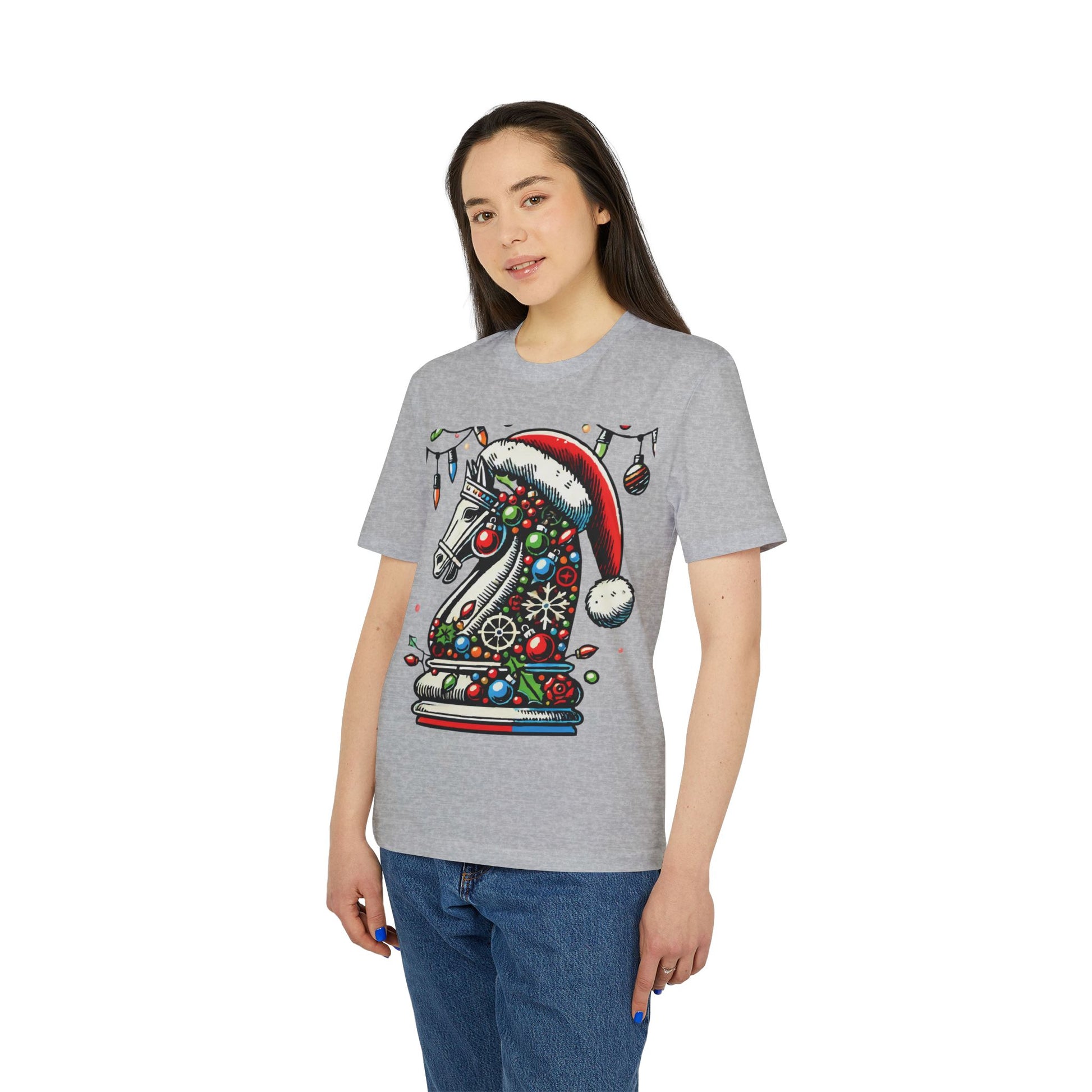 Unisex Creator 2.0 T-shirt – Caballo de Ajedrez Navideño en Pop Art   T-Shirt