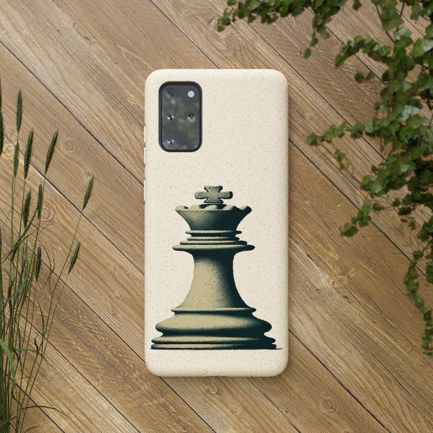 “Funda Biodegradable Rey de Ajedrez – Estilo Vintage y Sostenible”   Phone Case