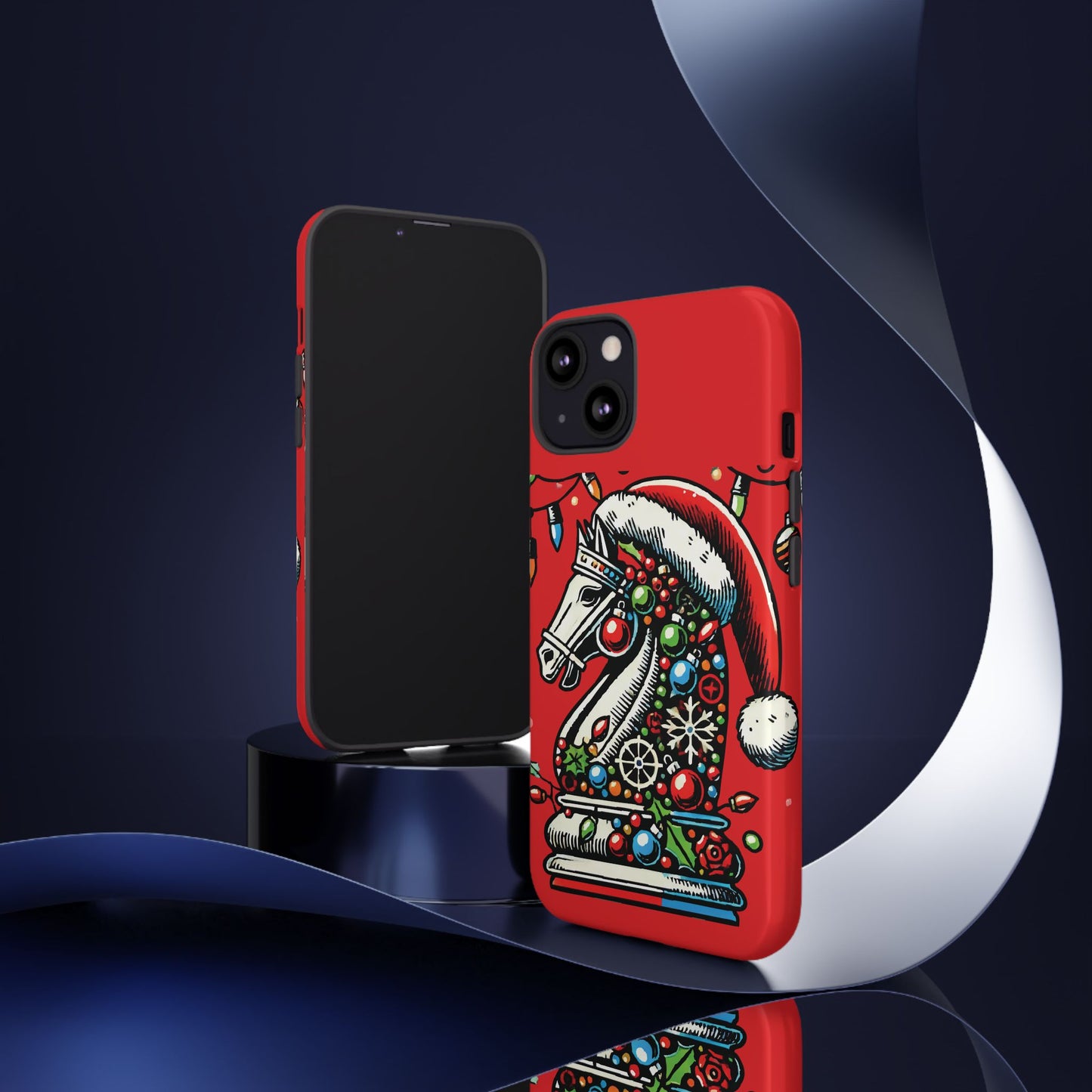 Funda Tough Navidad - Caballo Ajedrez Pop Art para iPhone, Samsung y Pixel   Phone Case