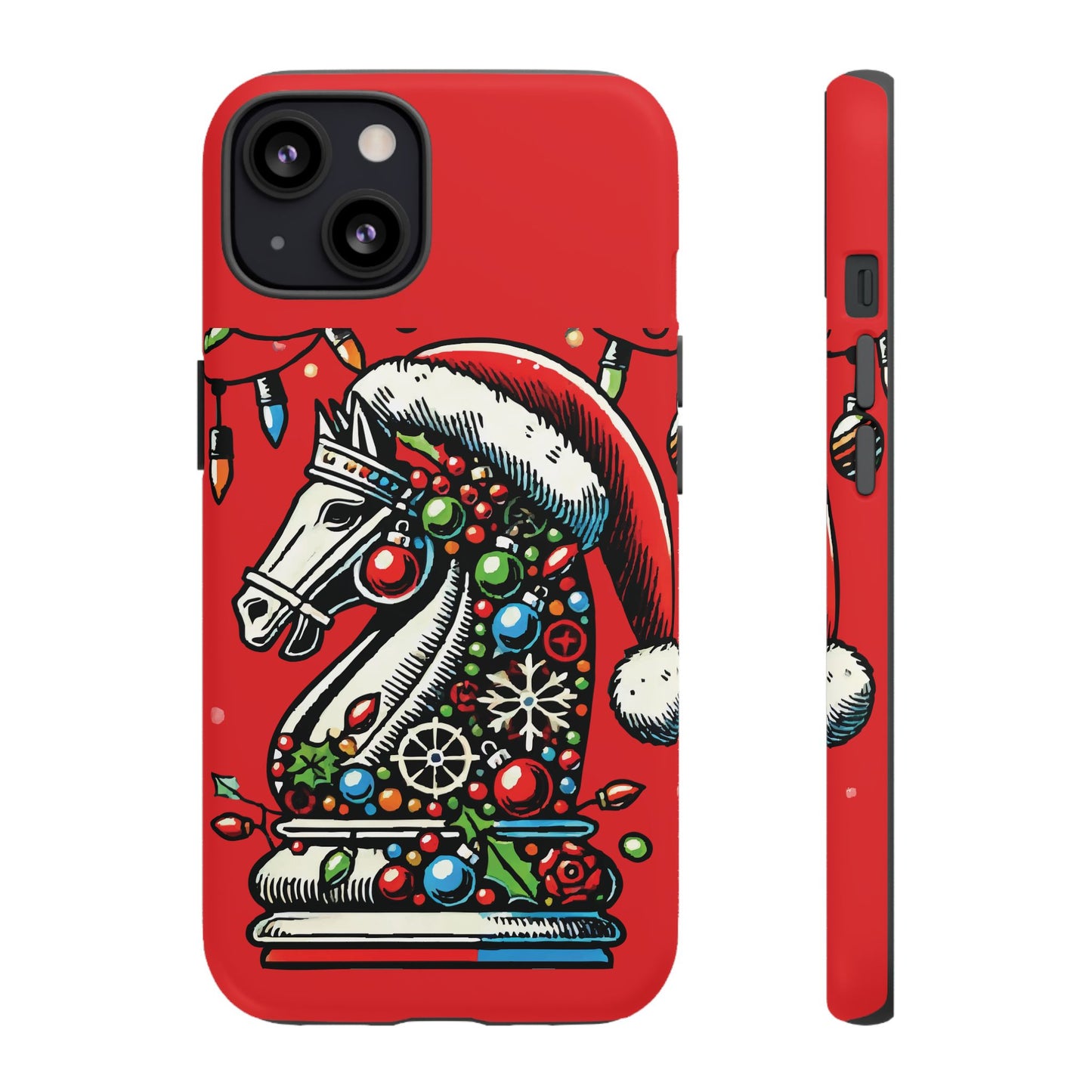 Funda Tough Navidad - Caballo Ajedrez Pop Art para iPhone, Samsung y Pixel   Phone Case  24.00 iPhone-13-Matte