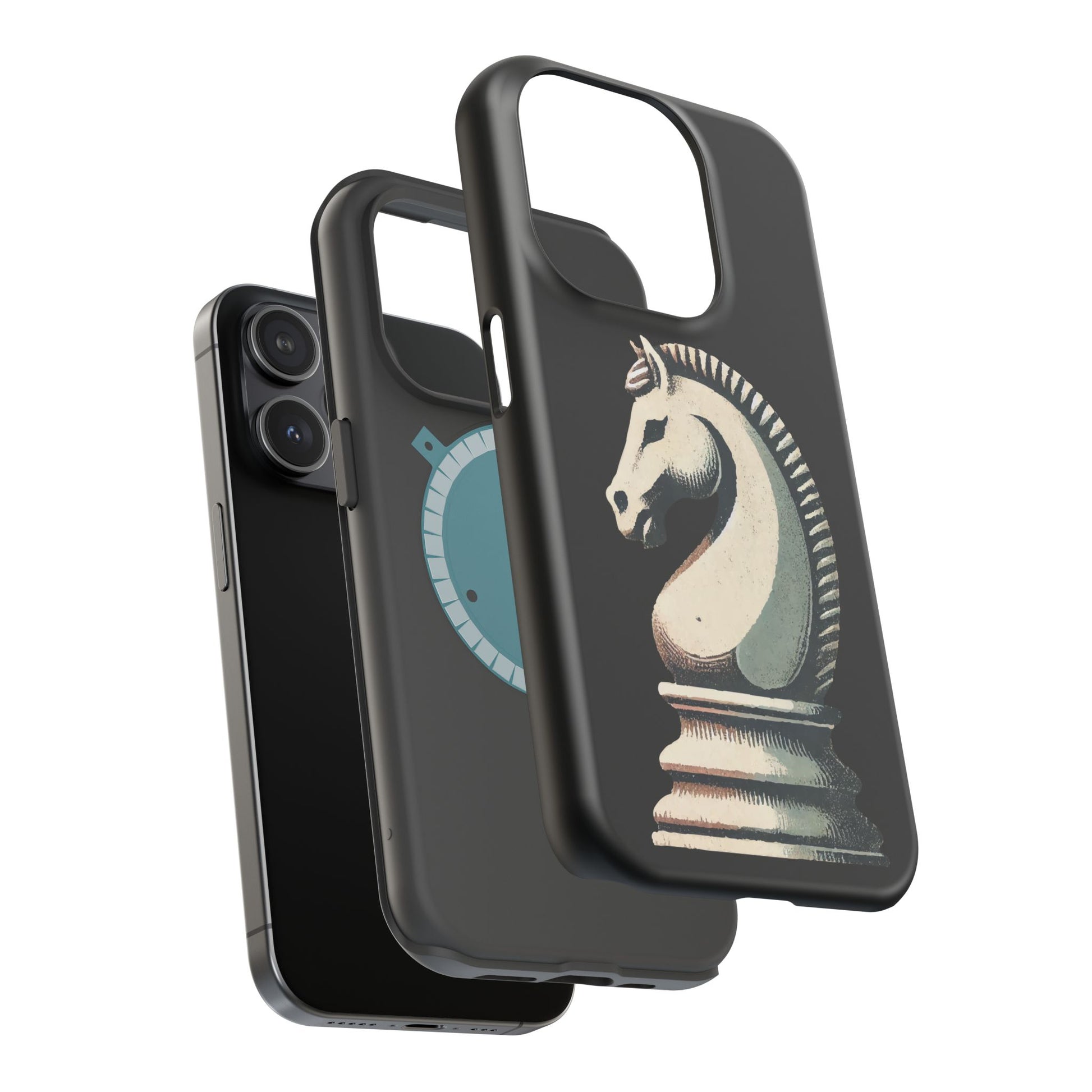 “Magnetic Tough Phone Case – Vintage Knight Design, Durable Protection”   Phone Case