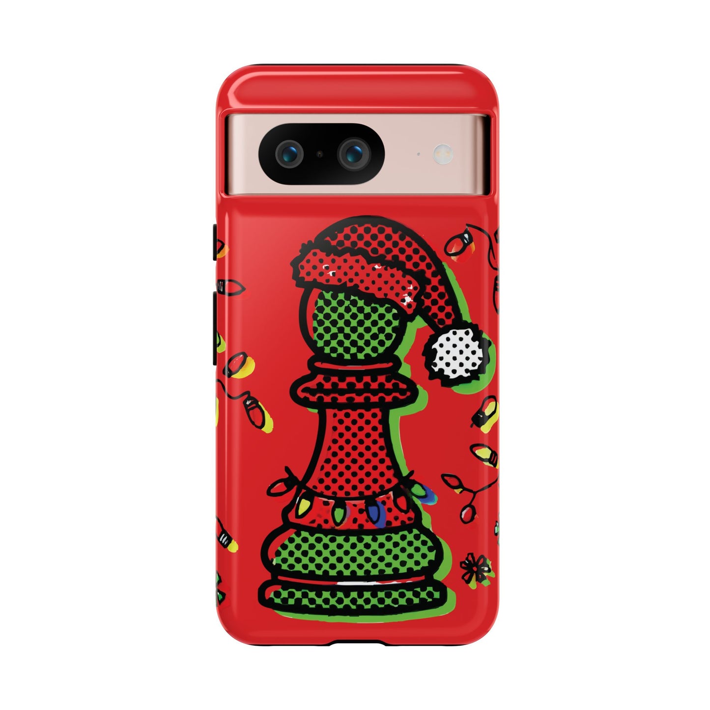 Funda Tough Peón de Ajedrez Navideño Pop Art – iPhone, Samsung y Pixel   Phone Case  24.00 Google-Pixel-8-Glossy