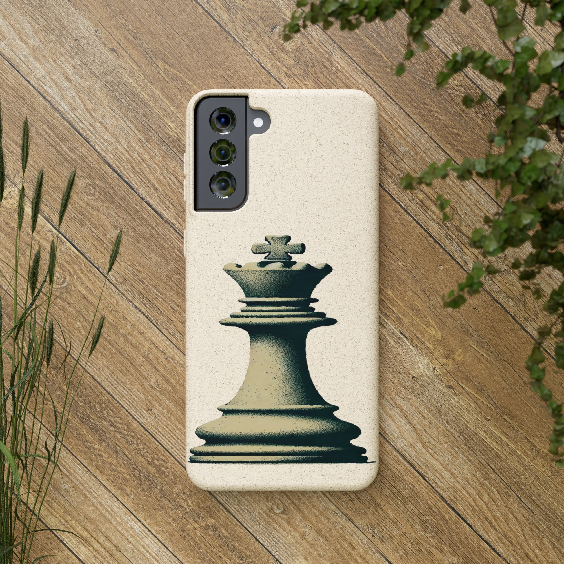 “Funda Biodegradable Rey de Ajedrez – Estilo Vintage y Sostenible”   Phone Case