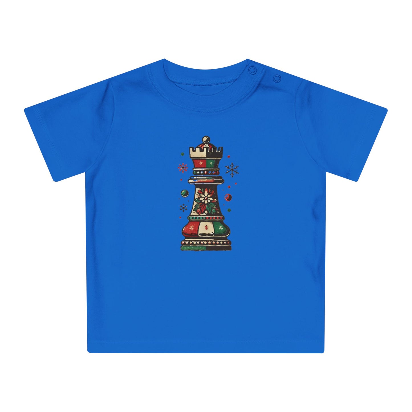 Camiseta de Bebé con Diseño de Torre de Ajedrez Vintage Navideño Printify  Kids clothes