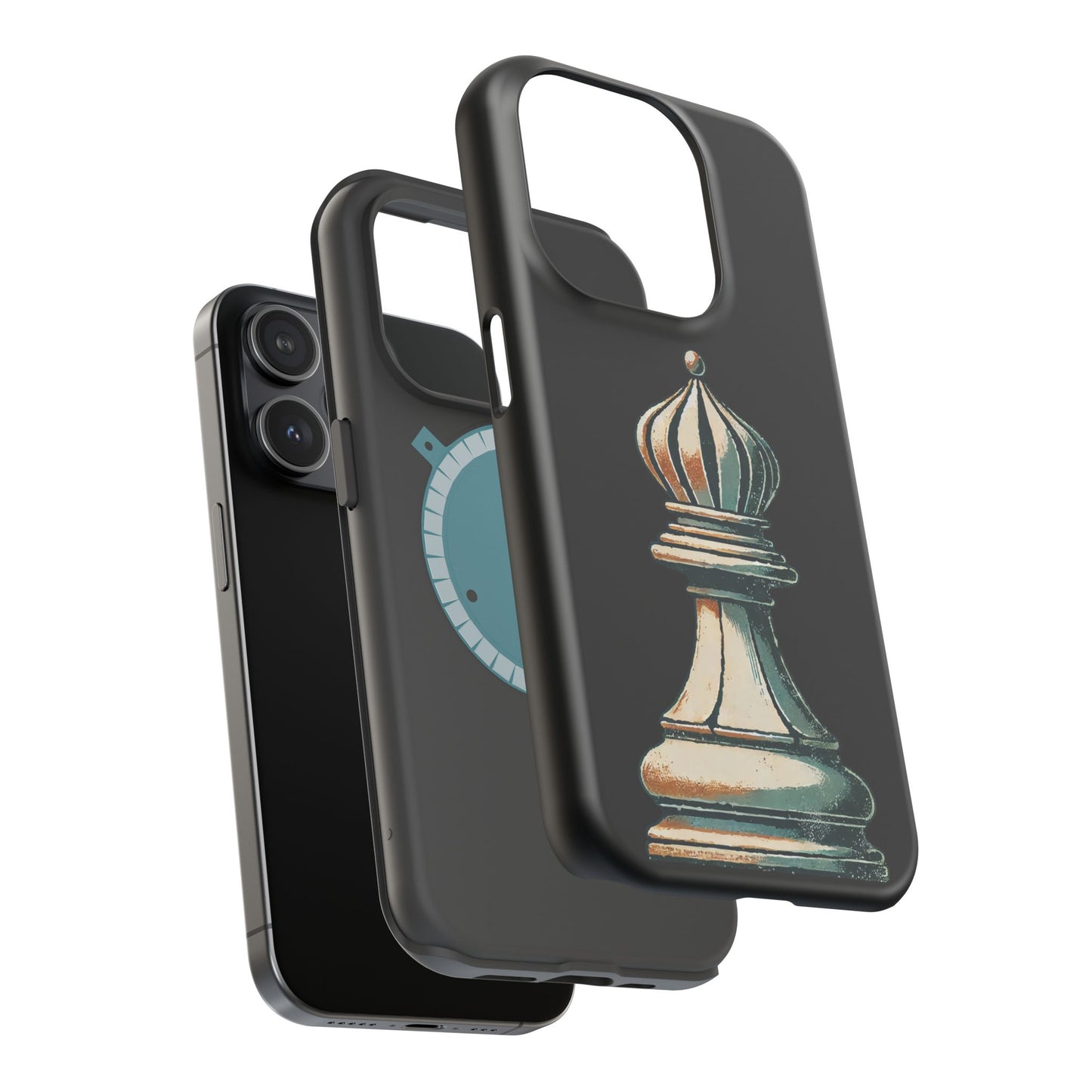 “Funda Magnética Alfil de Ajedrez – Protección Premium y Estilo Vintage   Phone Case