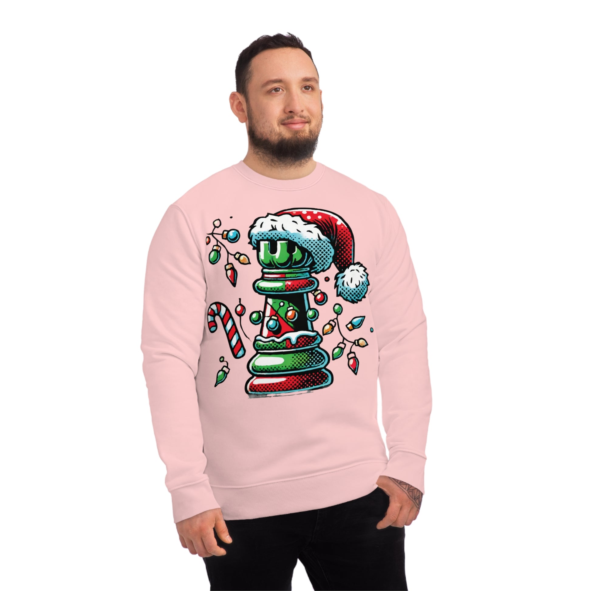 Sudadera Unisex Changer – Torre de Ajedrez Pop Art Navideño   Sweatshirt