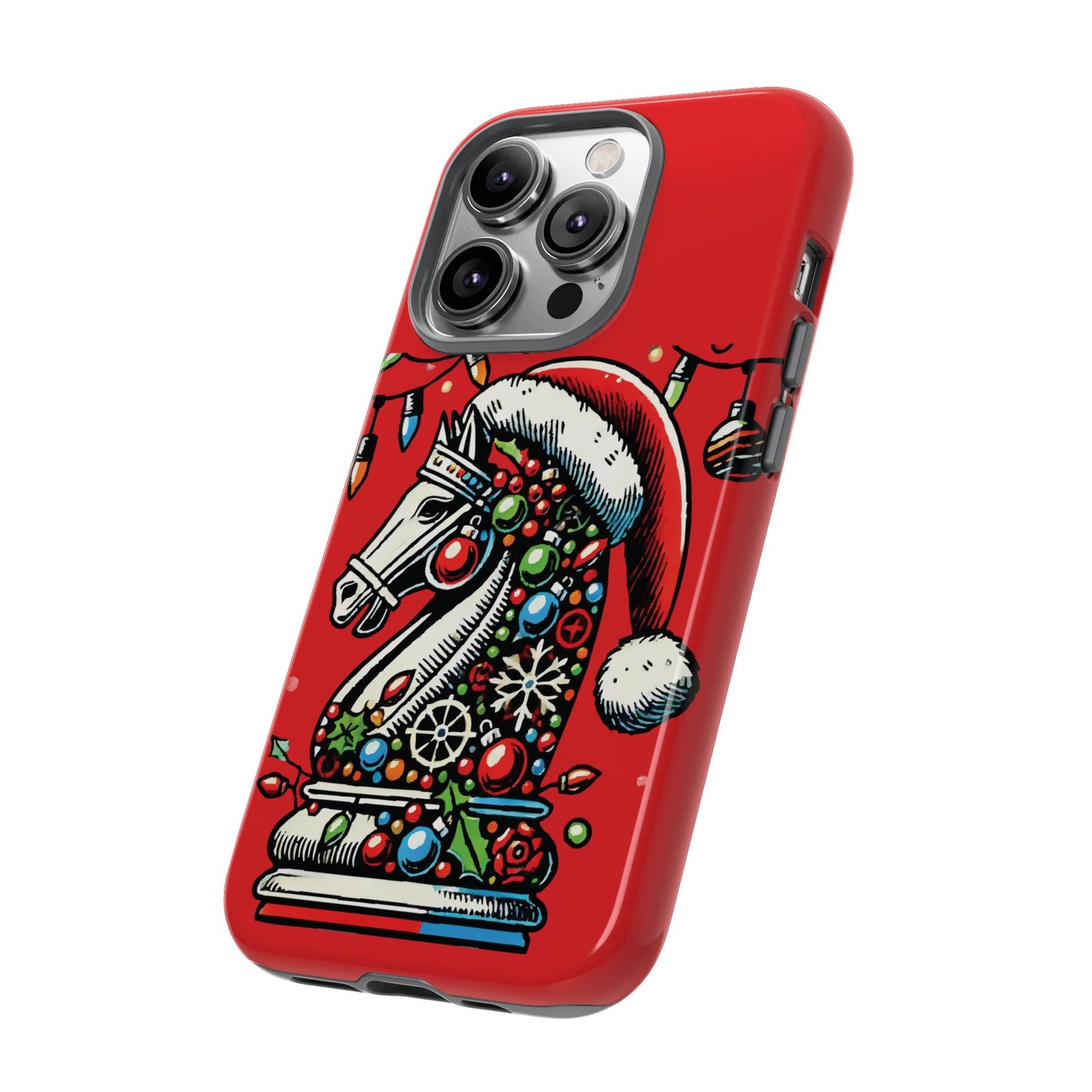 Funda Tough Navidad - Caballo Ajedrez Pop Art para iPhone, Samsung y Pixel   Phone Case