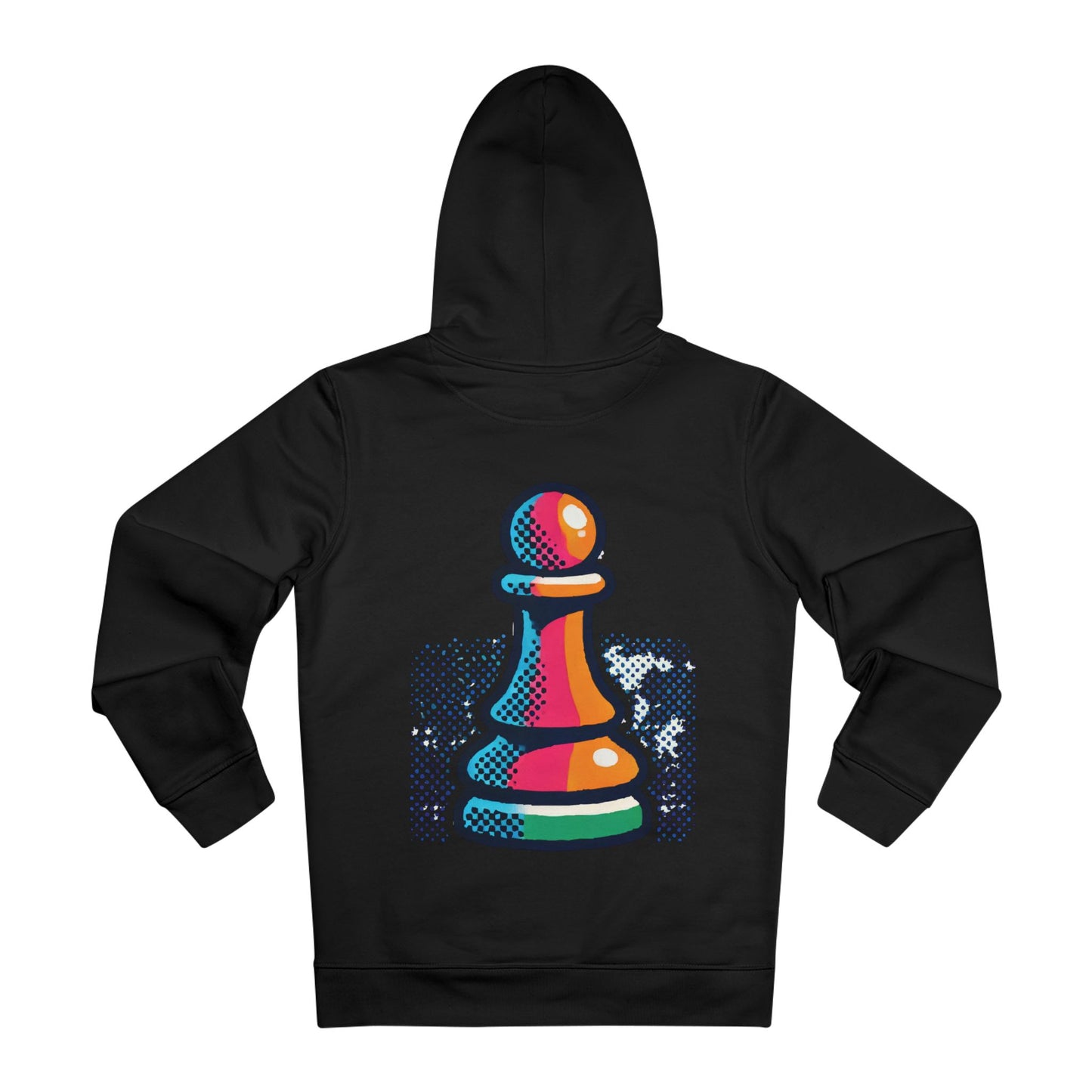 “Hoodie Unisex Peón de Ajedrez – Algodón Orgánico y Estilo Pop Art”   Hoodie  72.00 Black-5XL