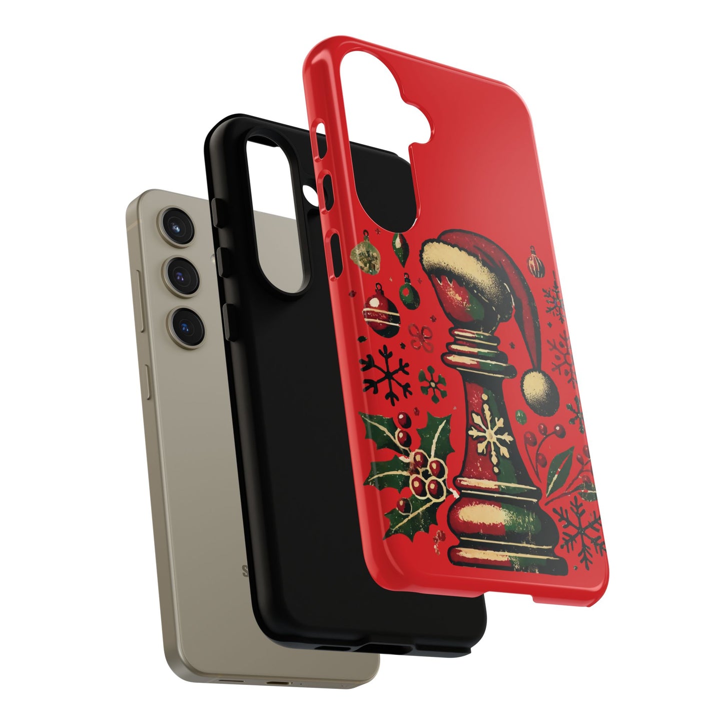 Fundas Tough para Móvil - Alfil Vintage Navideño, Doble Protección   Phone Case