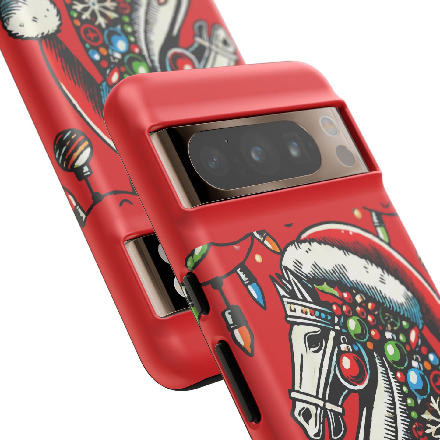 Funda Tough Navidad - Caballo Ajedrez Pop Art para iPhone, Samsung y Pixel   Phone Case