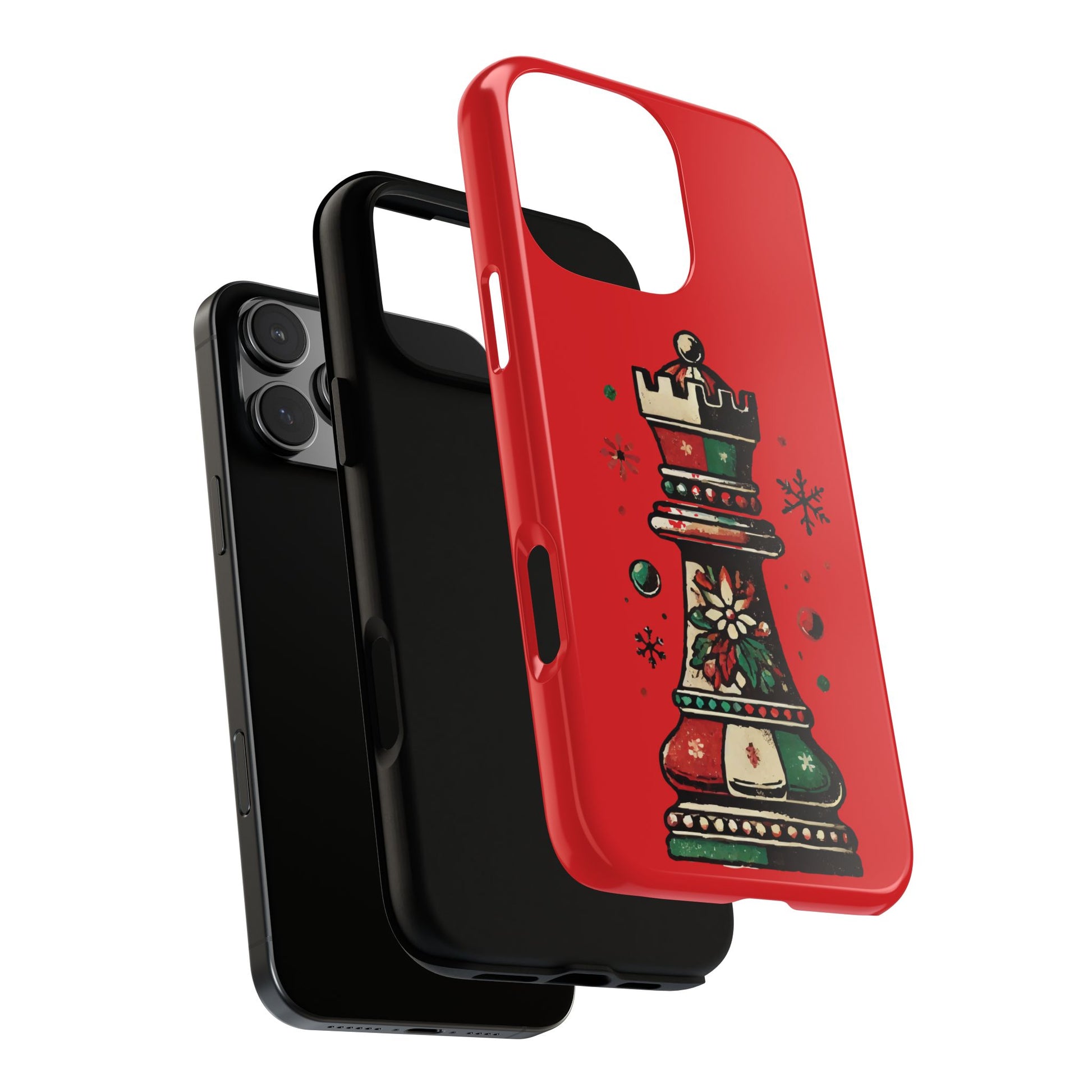 Funda Protectora para Móvil con Diseño de Torre de Ajedrez Vintage Navideño   Phone Case