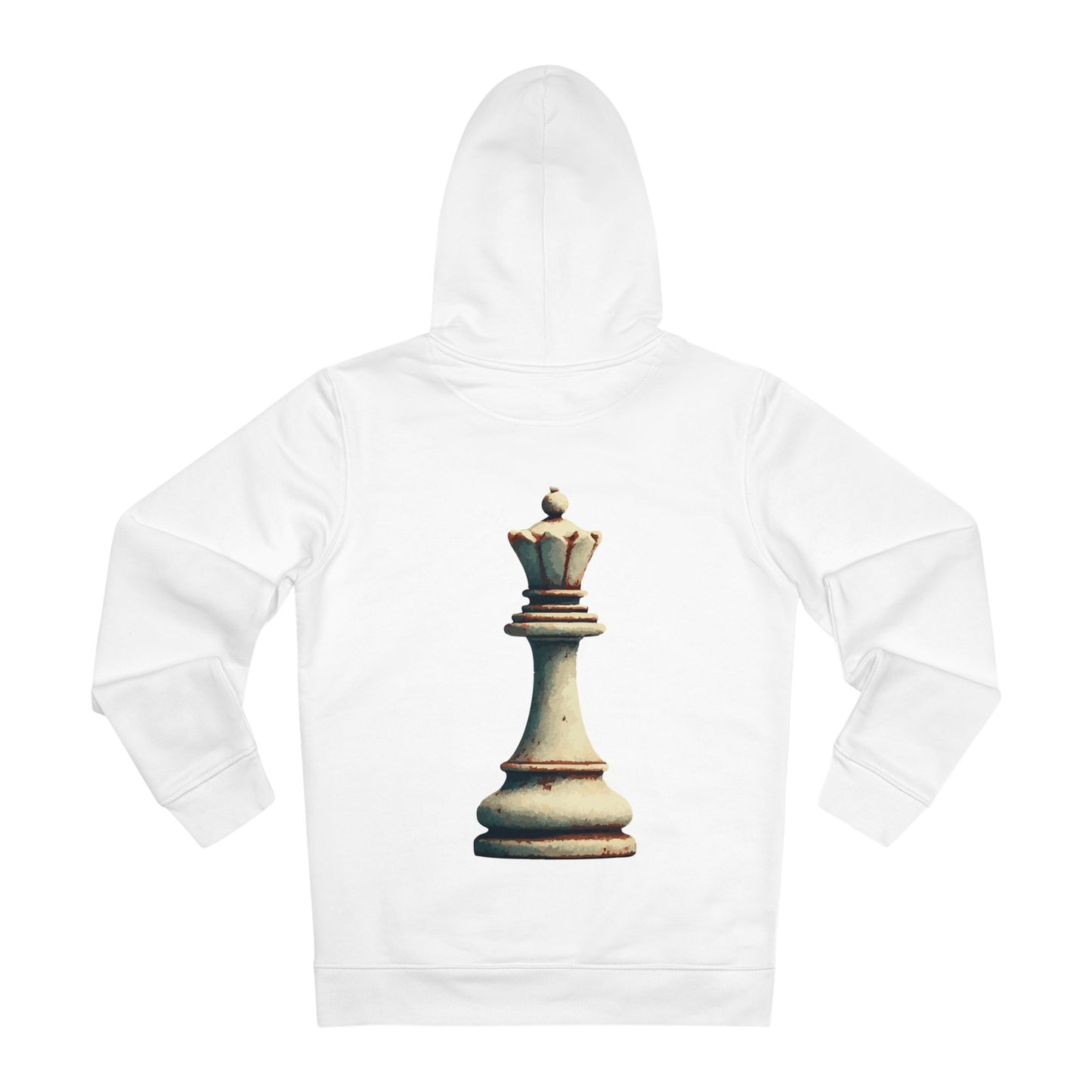 “Hoodie Unisex Reina de Ajedrez – Estilo Vintage en Algodón Orgánico”   Hoodie  72.00 White-XXS