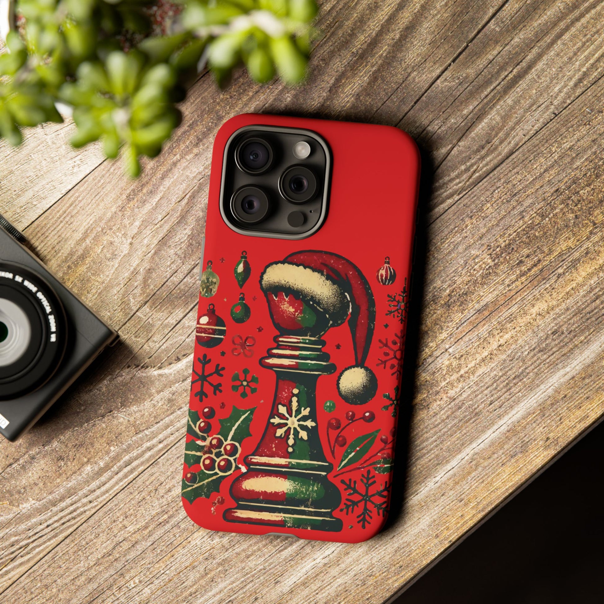 Fundas Tough para Móvil - Alfil Vintage Navideño, Doble Protección   Phone Case