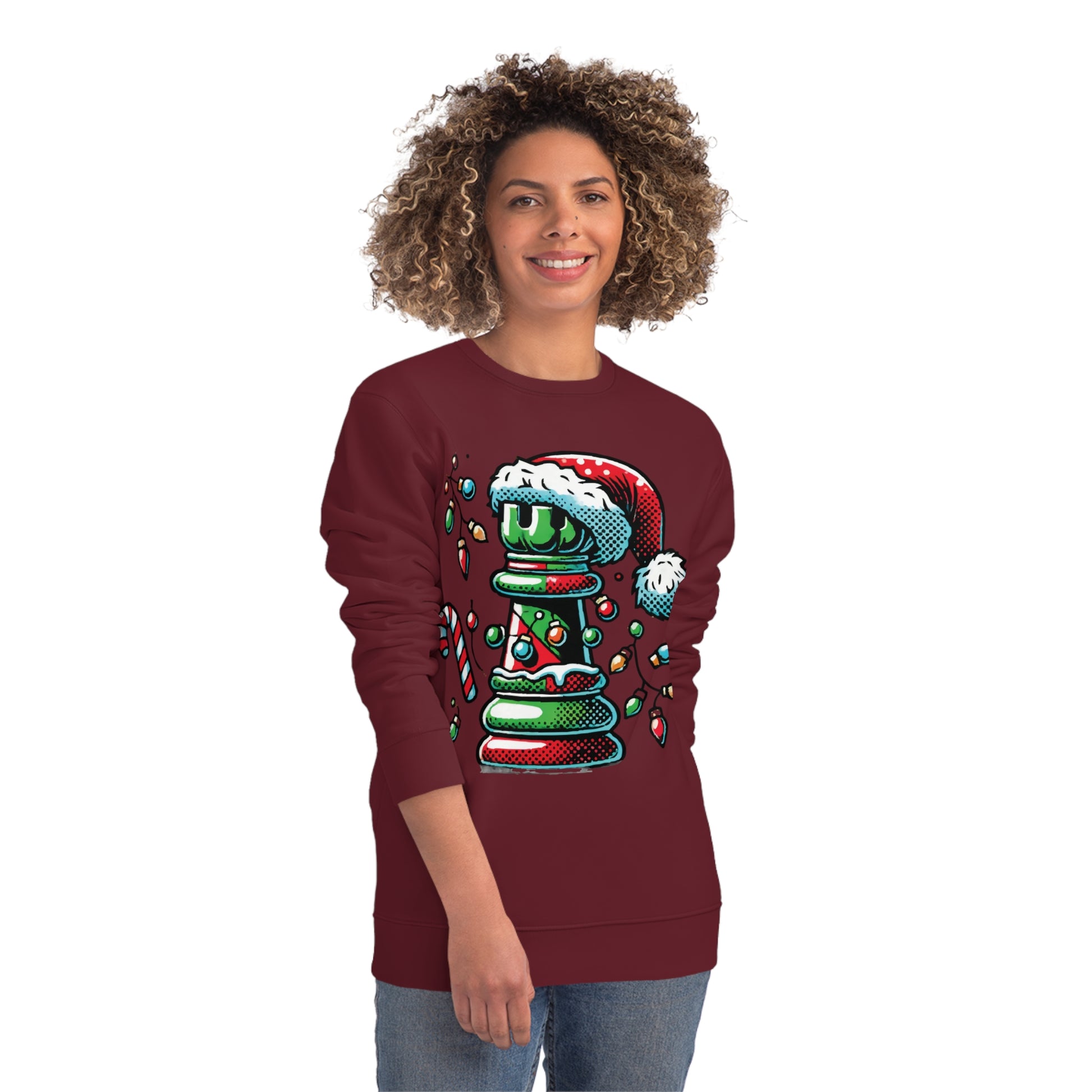 Sudadera Unisex Changer – Torre de Ajedrez Pop Art Navideño   Sweatshirt