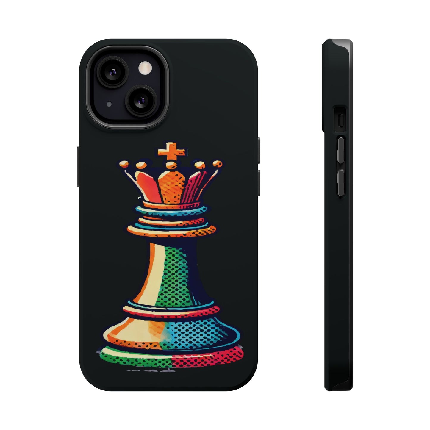 “Funda Magnética Rey de Ajedrez – Protección Doble Capa y Pop Art”   Phone Case  27.00 iPhone-13-Matte