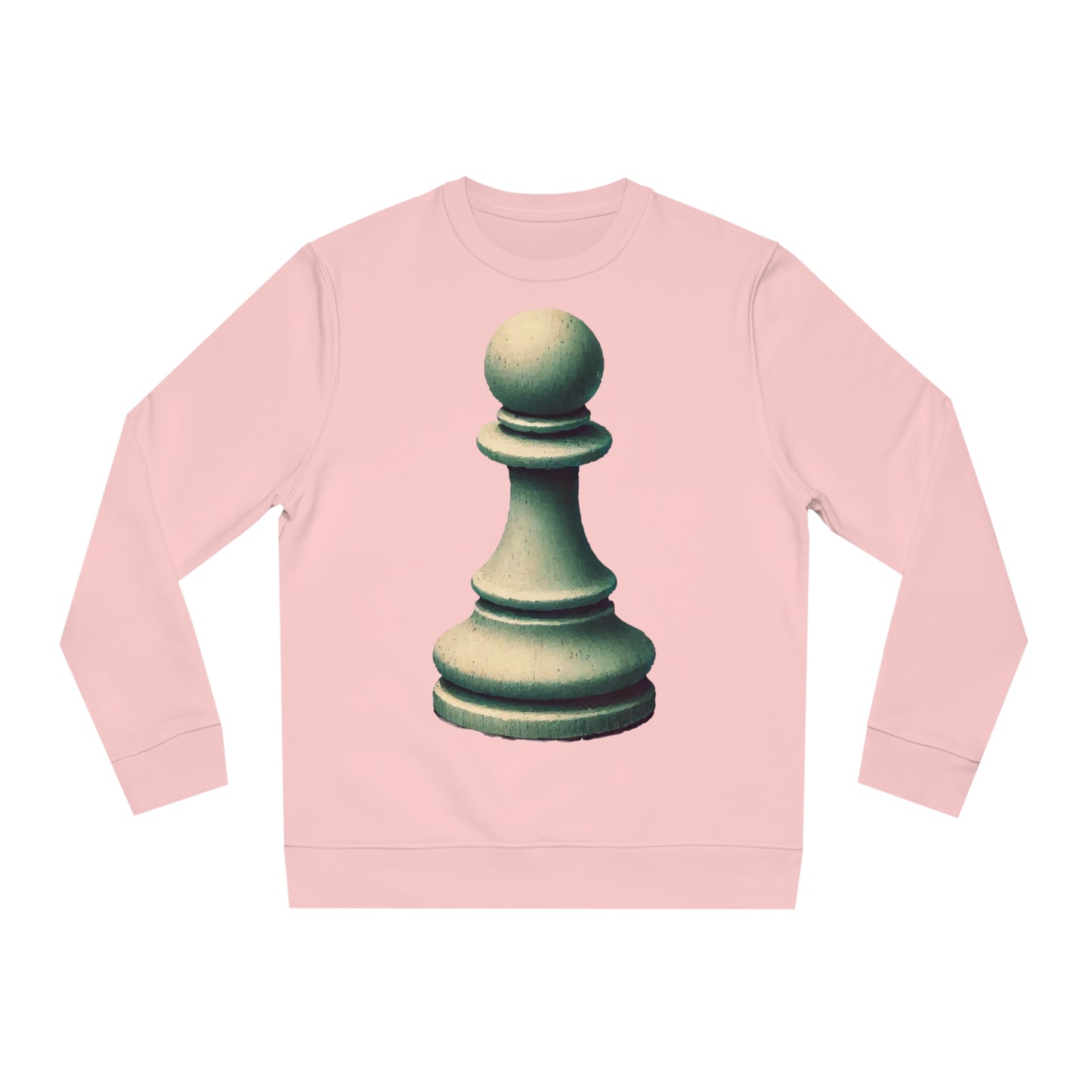 “Unisex Changer Sweatshirt – Vintage Pawn Design, Organic Cotton Blend”   Sweatshirt  72.00 Cotton-Pink-2XL