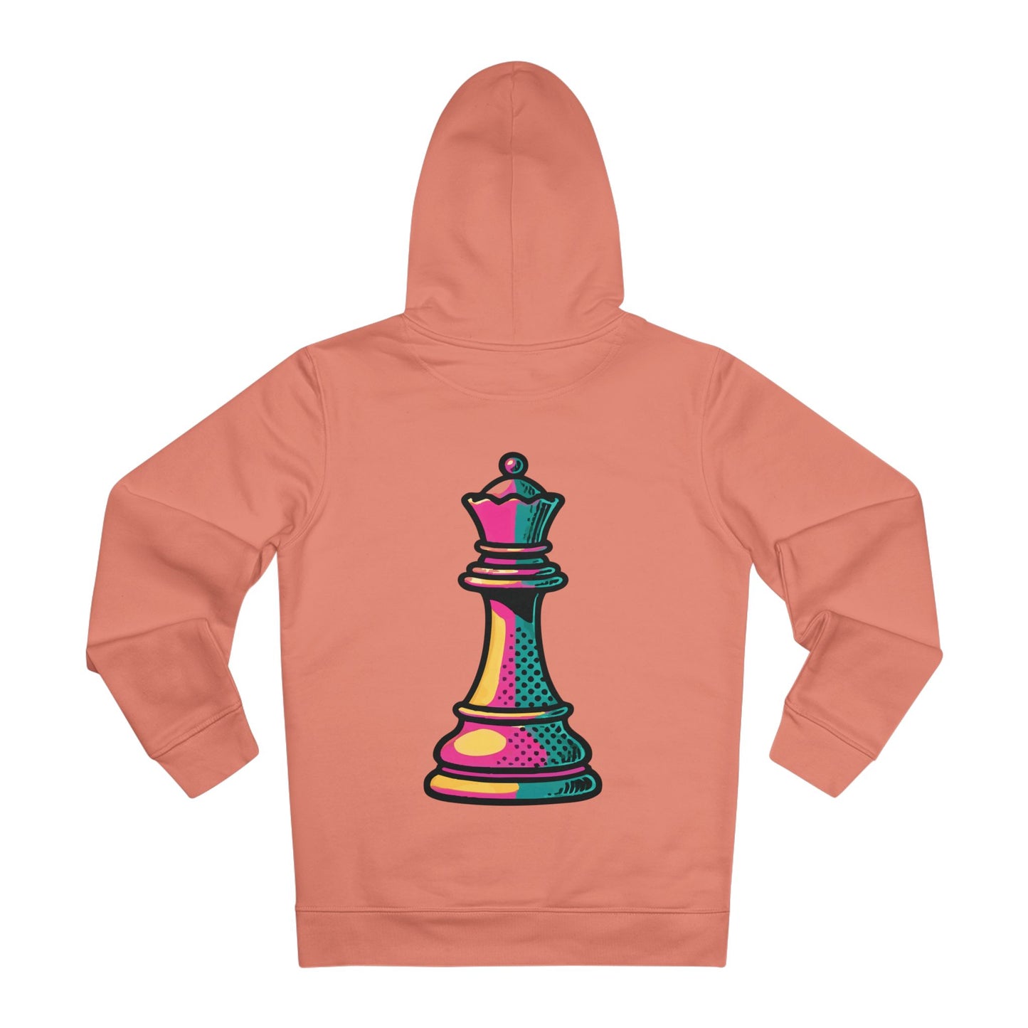 “Hoodie Unisex con Capucha Reina de Ajedrez – Diseño Pop Art Sostenible”   Hoodie  72.00 Rose-Clay-3XL