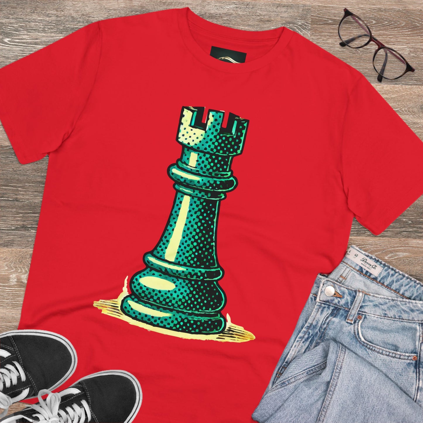 Chess Tower Organic cotton T-shirt   T-Shirt